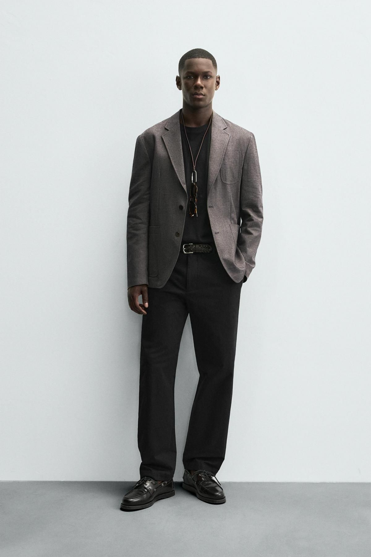 자라 테크니컬 스트레이트핏 치노 팬츠 5838/859 BLACK - 상세 이미지 2