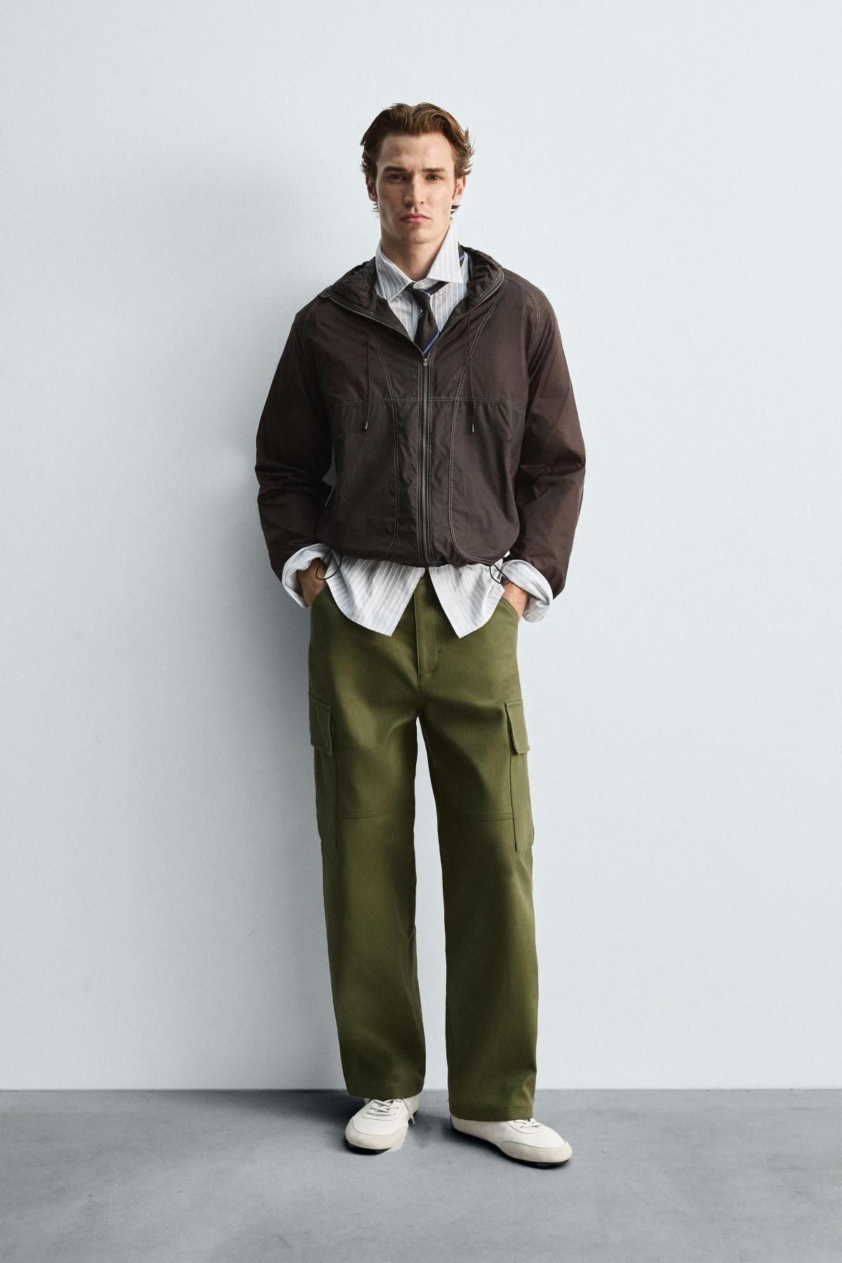 자라 테크니컬 윈드브레이커 자켓 1732/301 BROWN - 상세 이미지 2