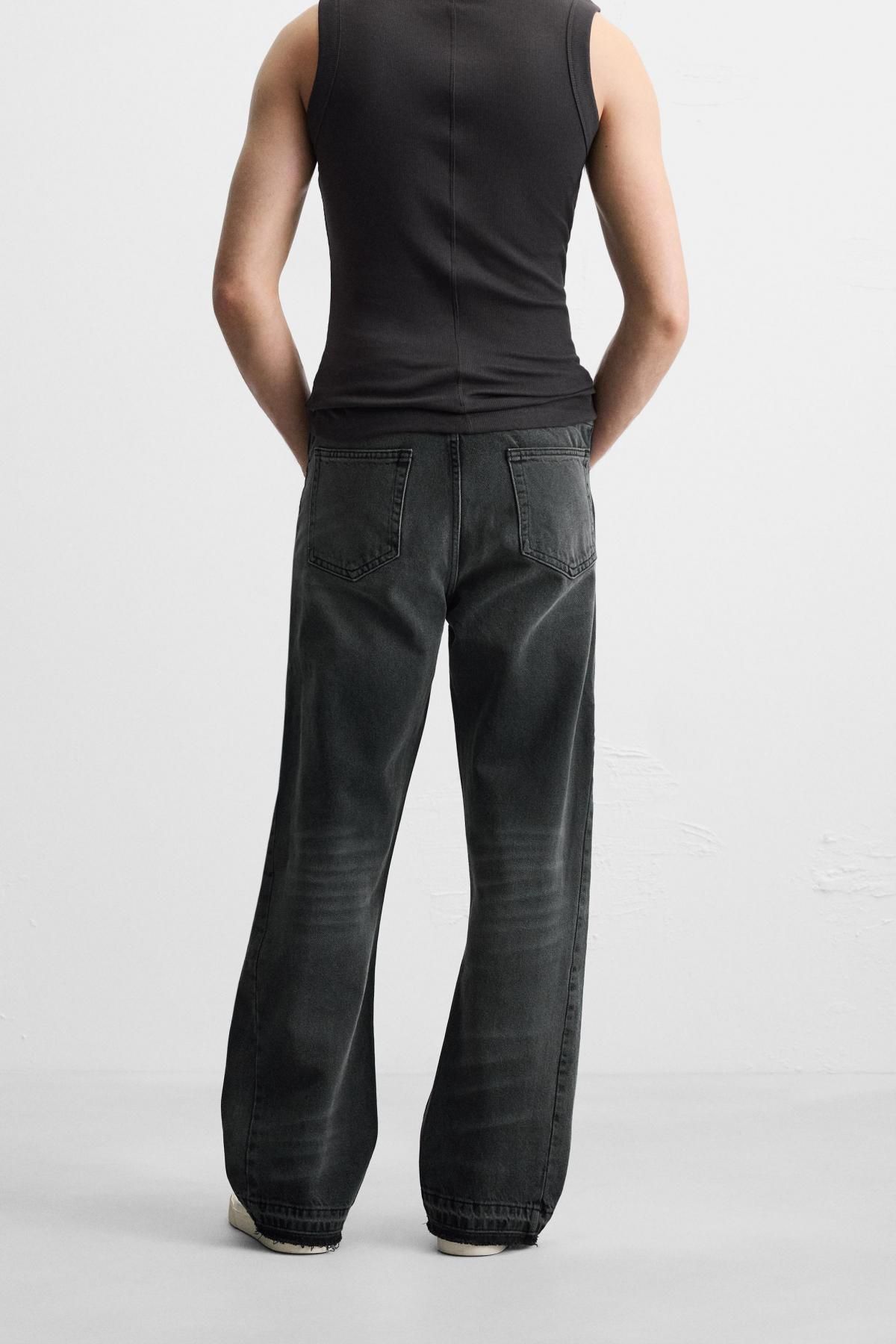 자라 워싱 플레어핏 데님 부츠컷 청바지 6688/446 CHARCOAL GREY - 상세 이미지 4