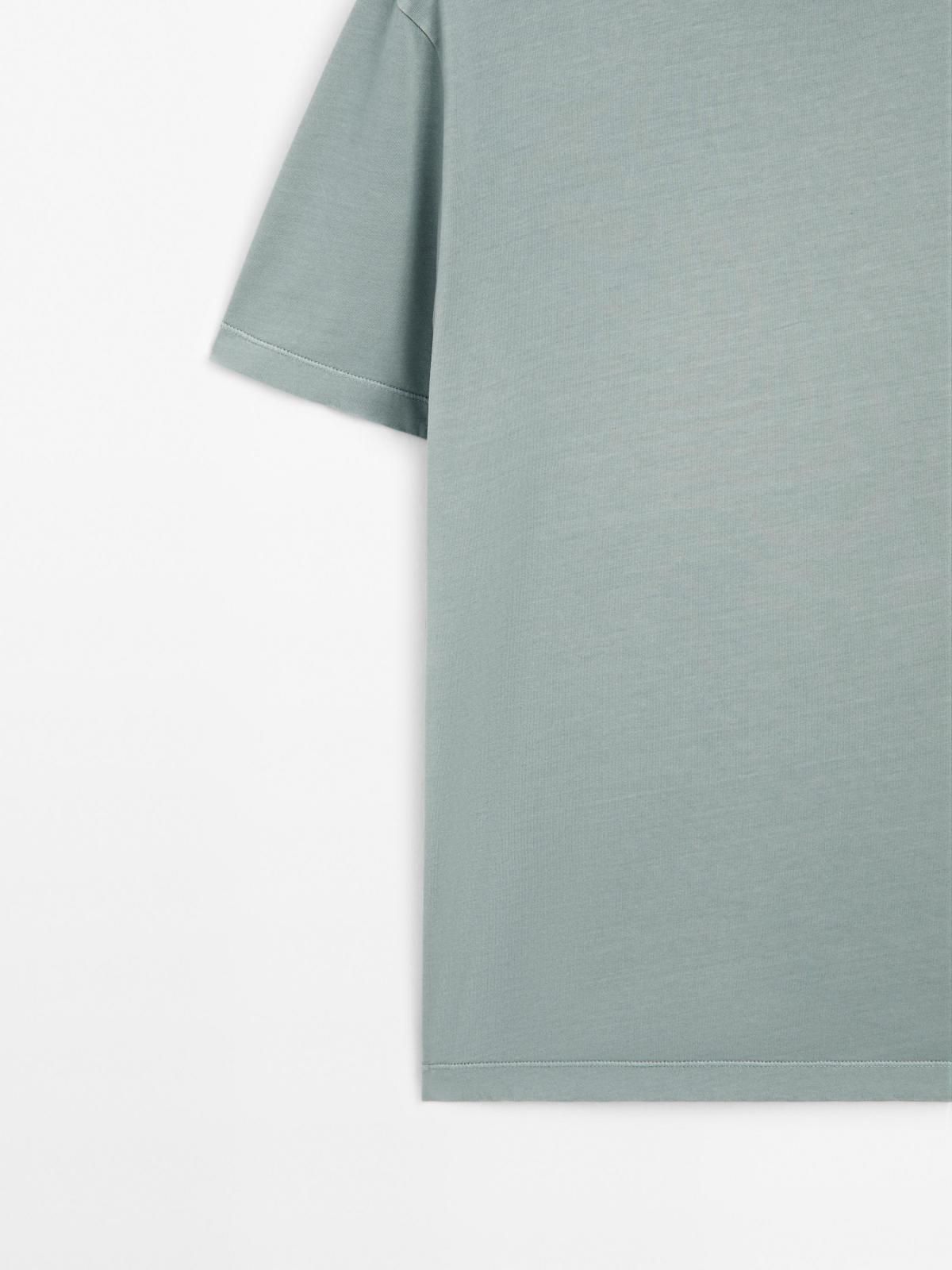 마시모두띠 빈티지워싱 라운드넥 반팔 티셔츠 0505/150 GREY BLUE 이미지 8