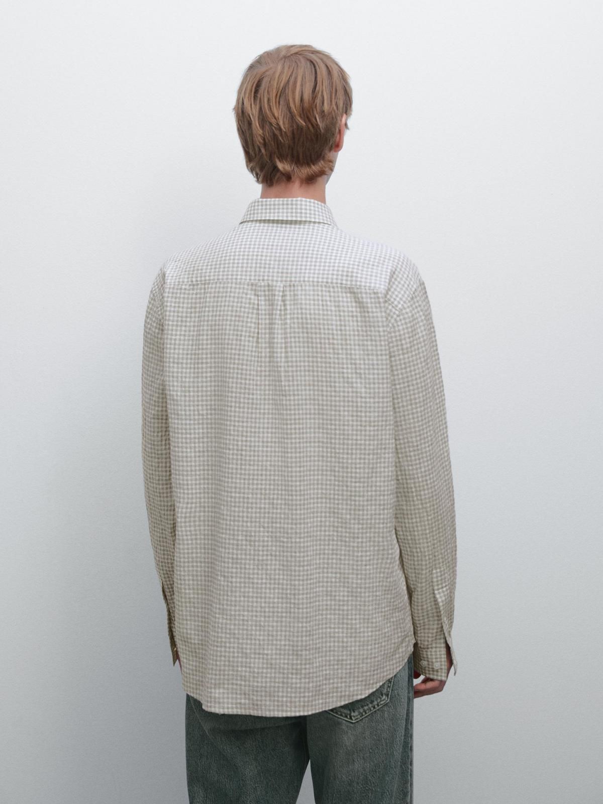 마시모두띠 체크 클래식 레귤러핏 긴팔 셔츠 1748/250 OFF WHITE - 상세 이미지 3