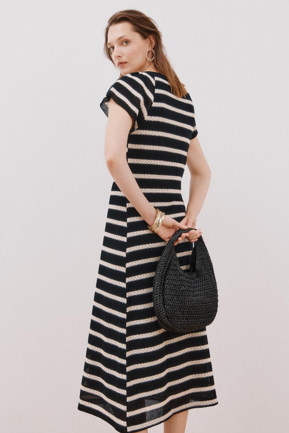 꼬르떼피엘 스트라이프 플루이드 미디 원피스 5202679 ESTAMPADO BLANCO - 메인 이미지