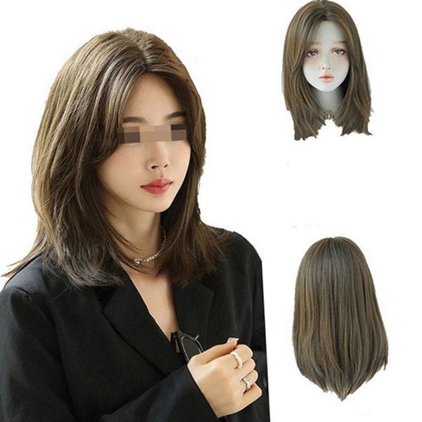 레이어드 단발 통가발 데일리 여자 통가발 일 헤어 패션 여성 - 상품 이미지