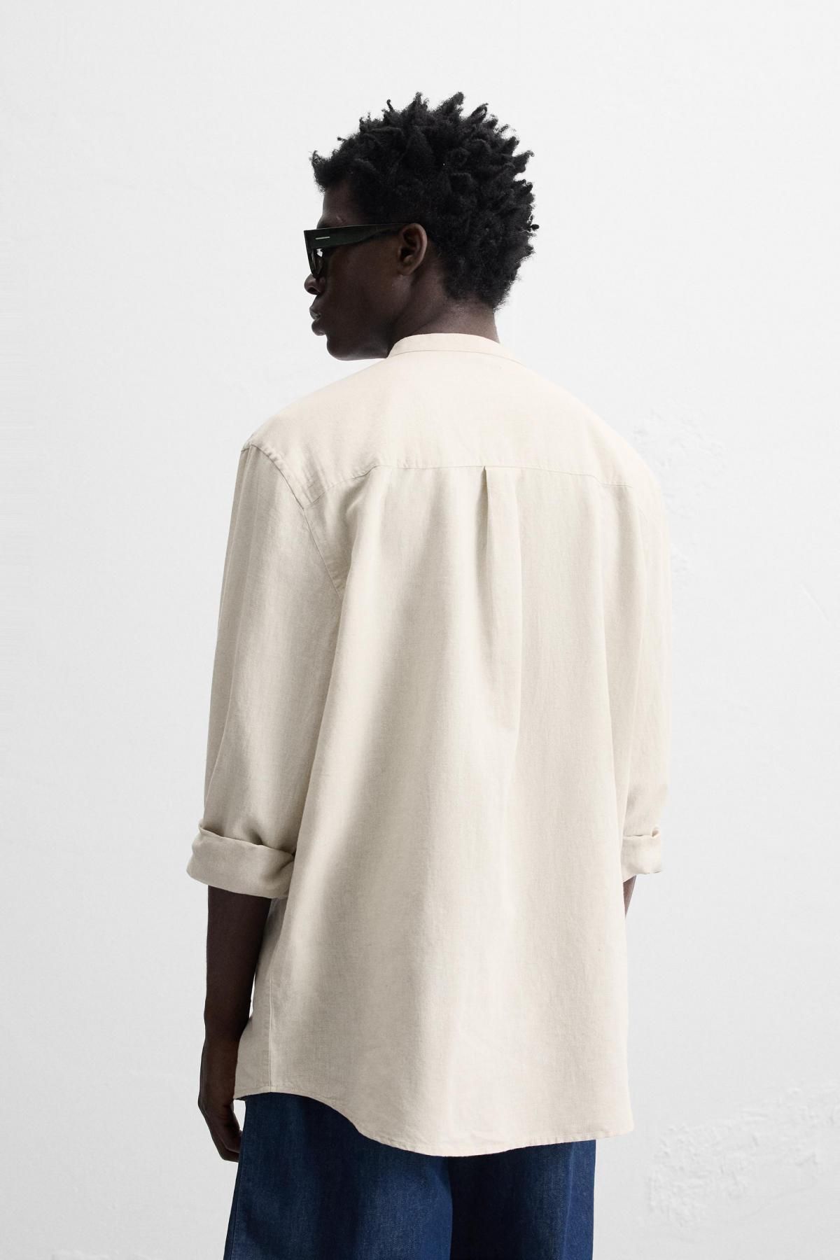 자라 코튼 린넨 셔츠 1063/306 LIGHT BEIGE - 상세 이미지 4