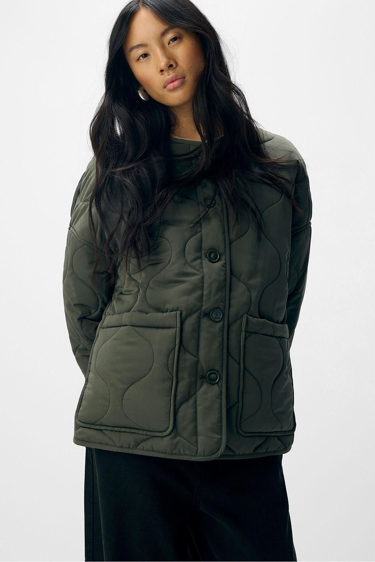 오브젝트 라운드넥 경량 패딩 숏 재킷 7930223 VERDE - 상세 이미지 4