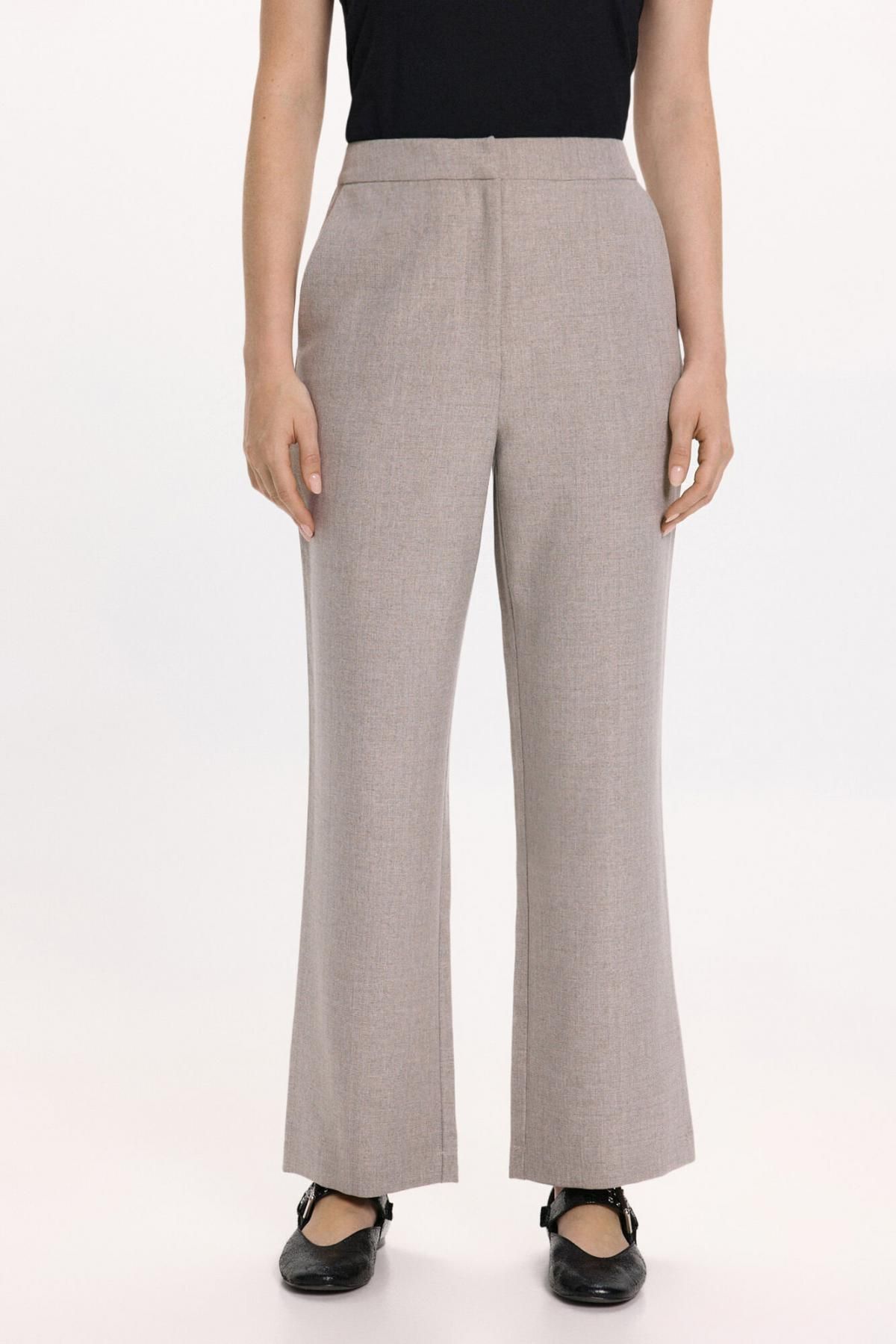 빌라 하이웨이스트 와이드 슬랙스 팬츠 3722168 GRIS - 상품 이미지