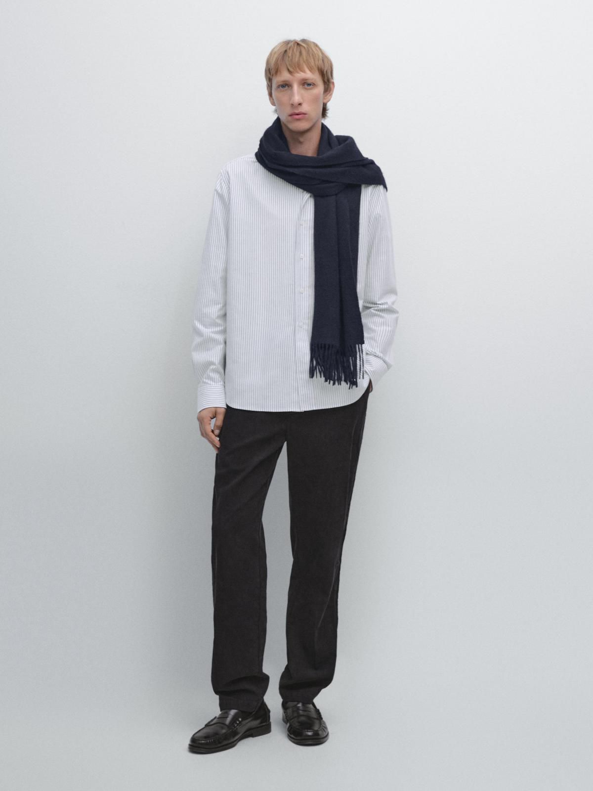 마시모두띠 클래식 스트라이프 레귤러핏 긴팔 셔츠 1908/297 NAVY BLUE - 상세 이미지 2