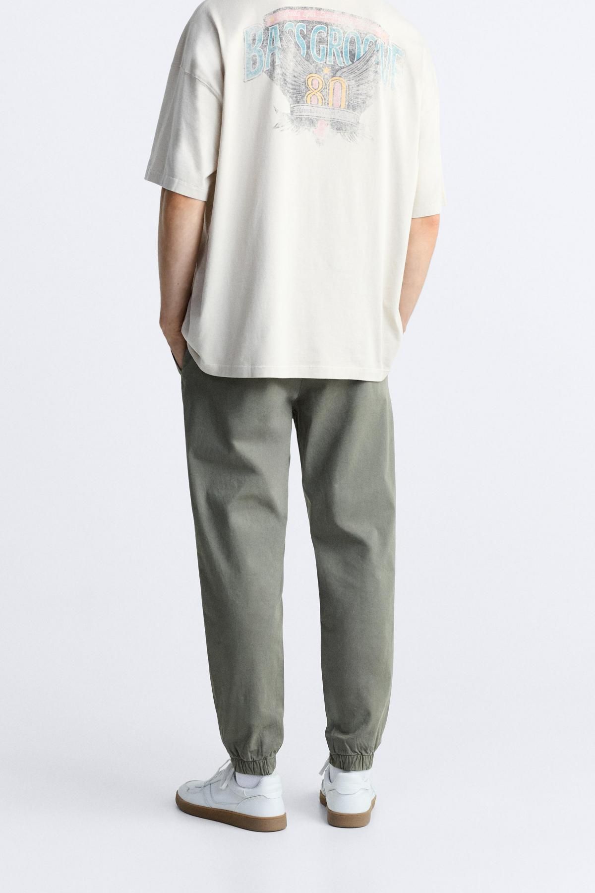 자라 페이드 조거 웨이스트 팬츠 6786/350 KHAKI - 상세 이미지 3