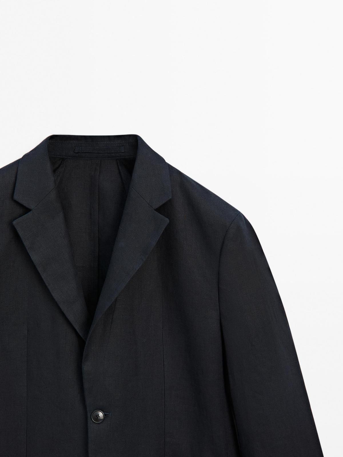 마시모두띠 리넨 클래식 테일러드 블레이저 2008/266 NAVY BLUE - 상세 이미지 4