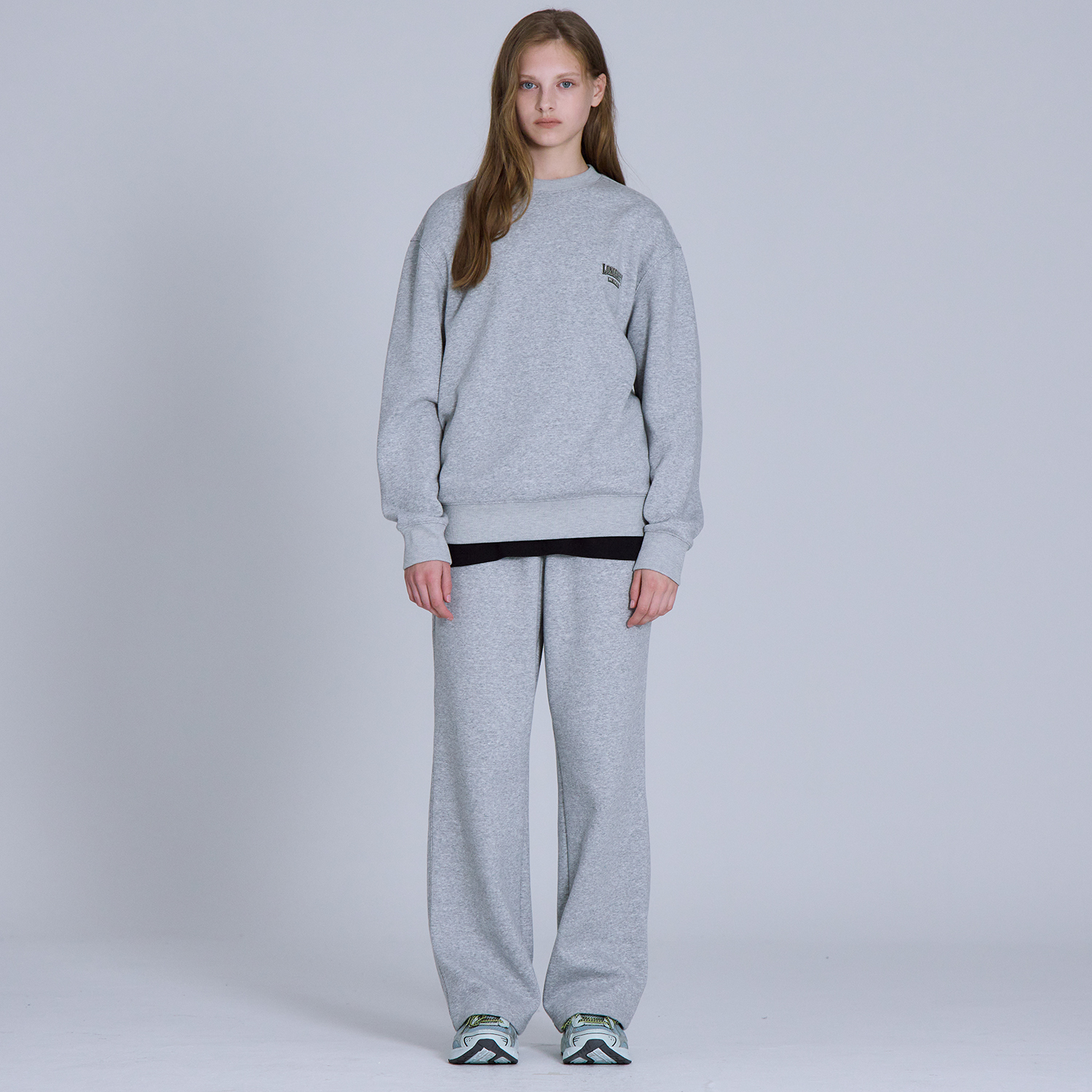 베이직하우스 공용 플리스프렌치테리 스트레이트핏 스웻 팬츠 - 상세 이미지 5