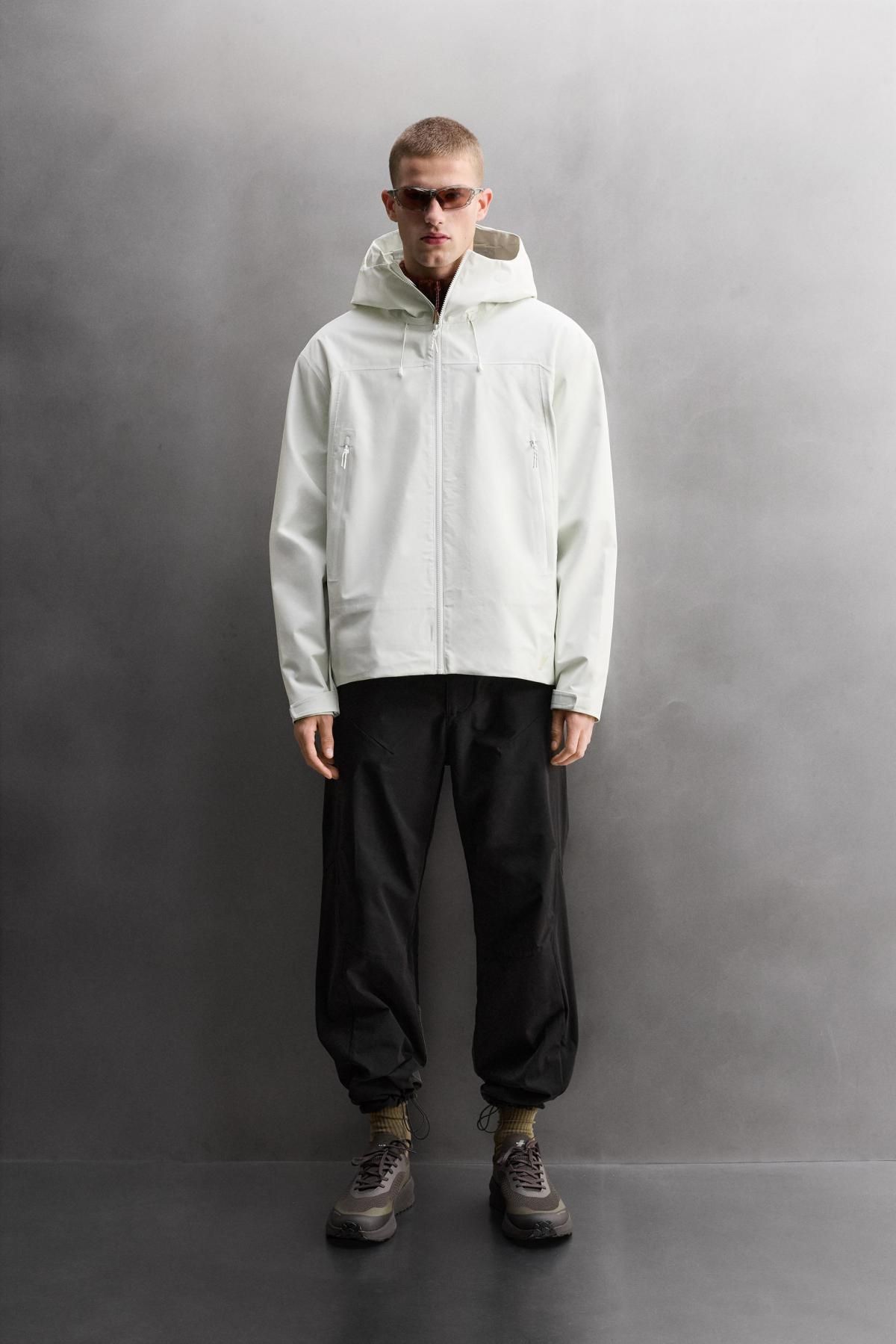 자라 방수 테크니컬 후드 집업 자켓 3286/313 OYSTER-WHITE - 상세 이미지 2