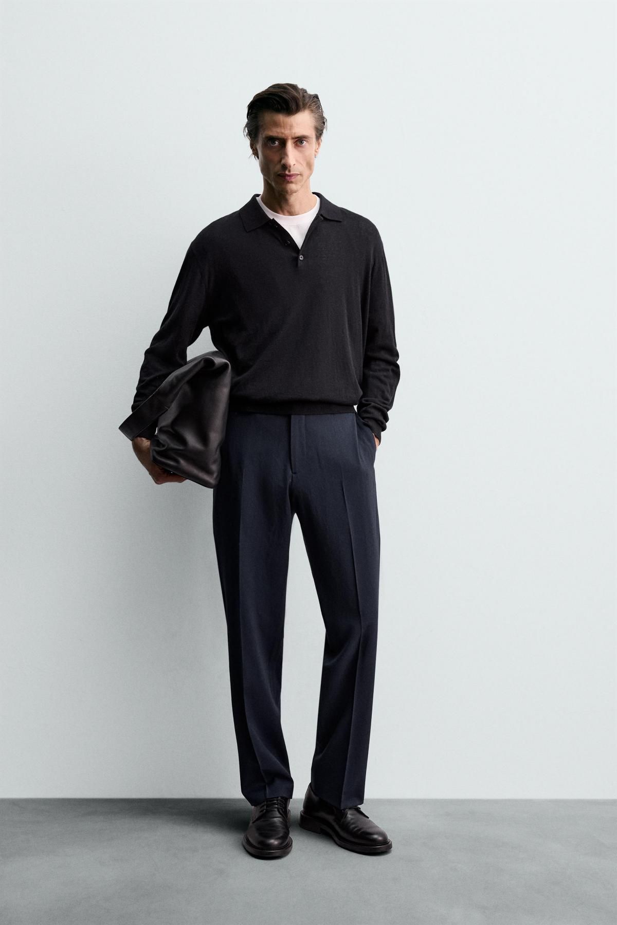 자라 이탈리안 울 클래식 테일러드 정장 팬츠 1564/518 NAVY BLUE - 상세 이미지 2