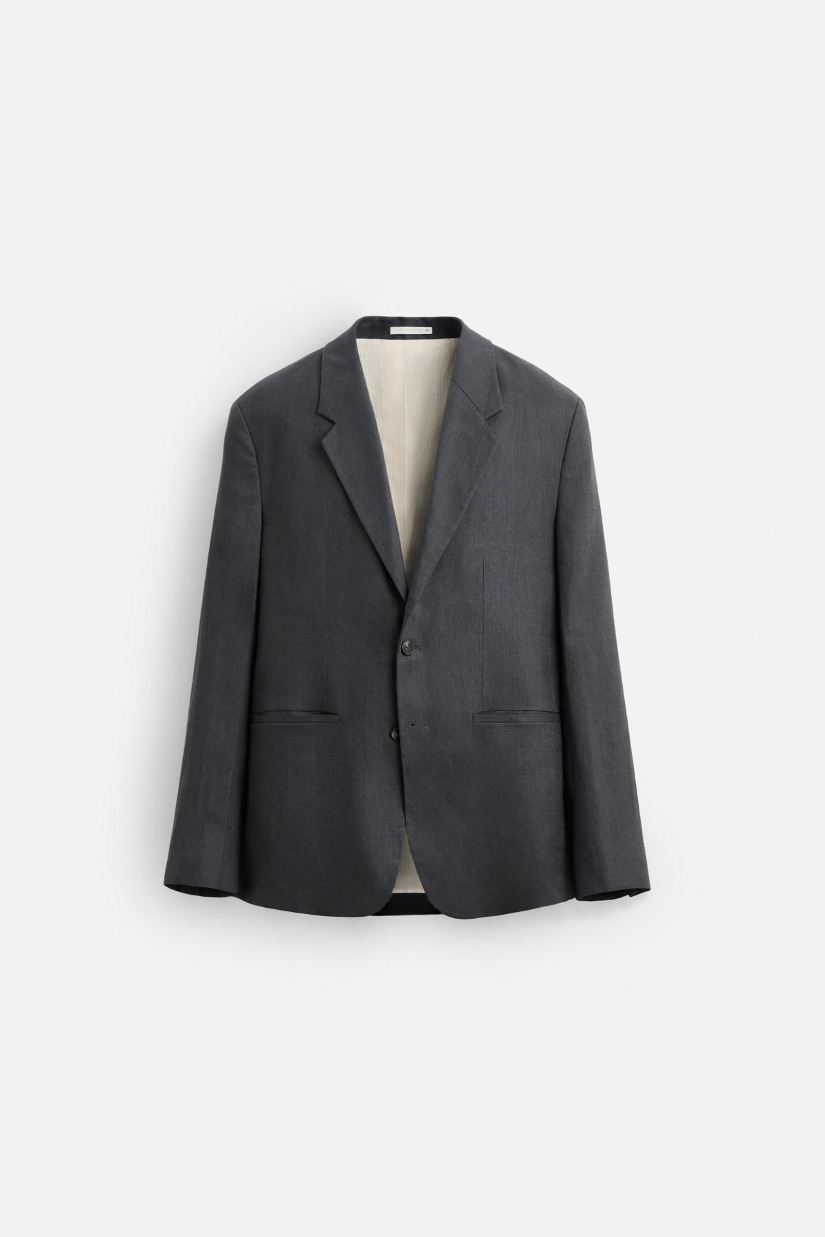 자라 리넨 테일러드 싱글 블레이저 0706/176 DARK GREY - 메인 이미지