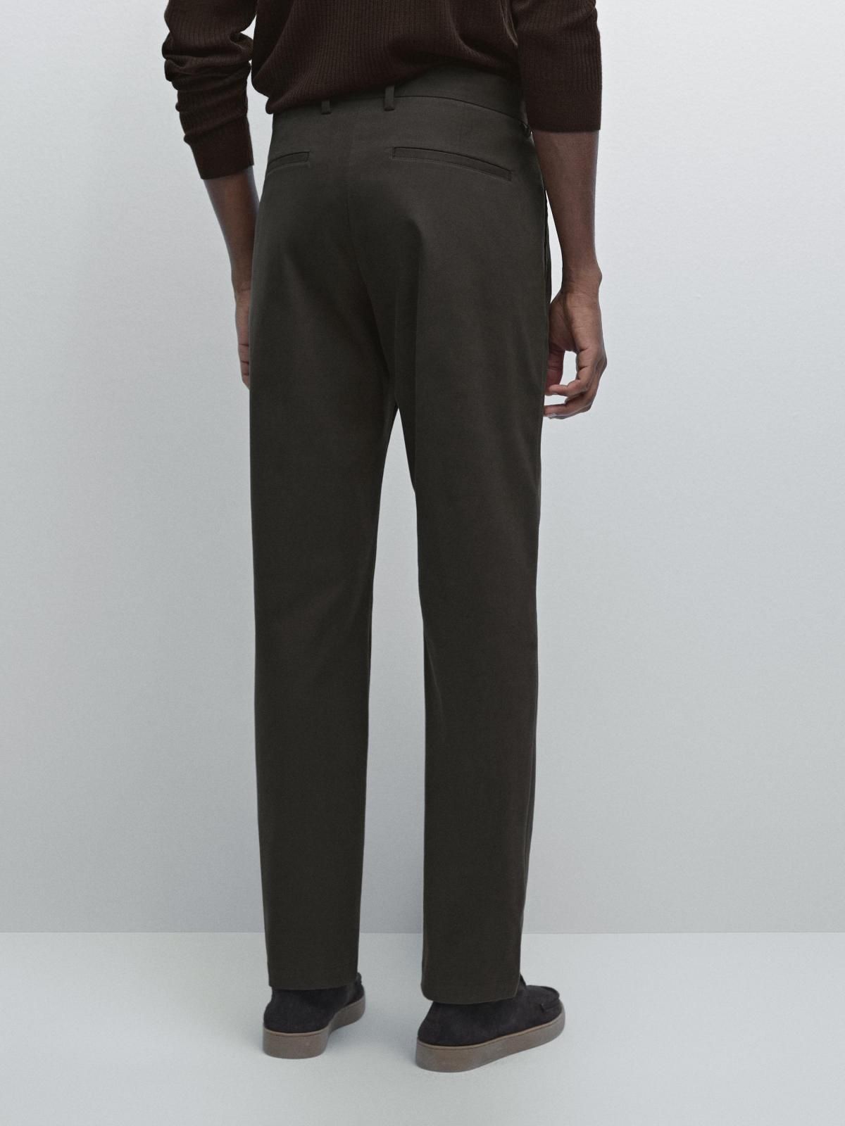 마시모두띠 슬림핏 테크니컬 코튼블렌드 슬랙스 팬츠 0036/006 GREYISH GREEN - 상세 이미지 3