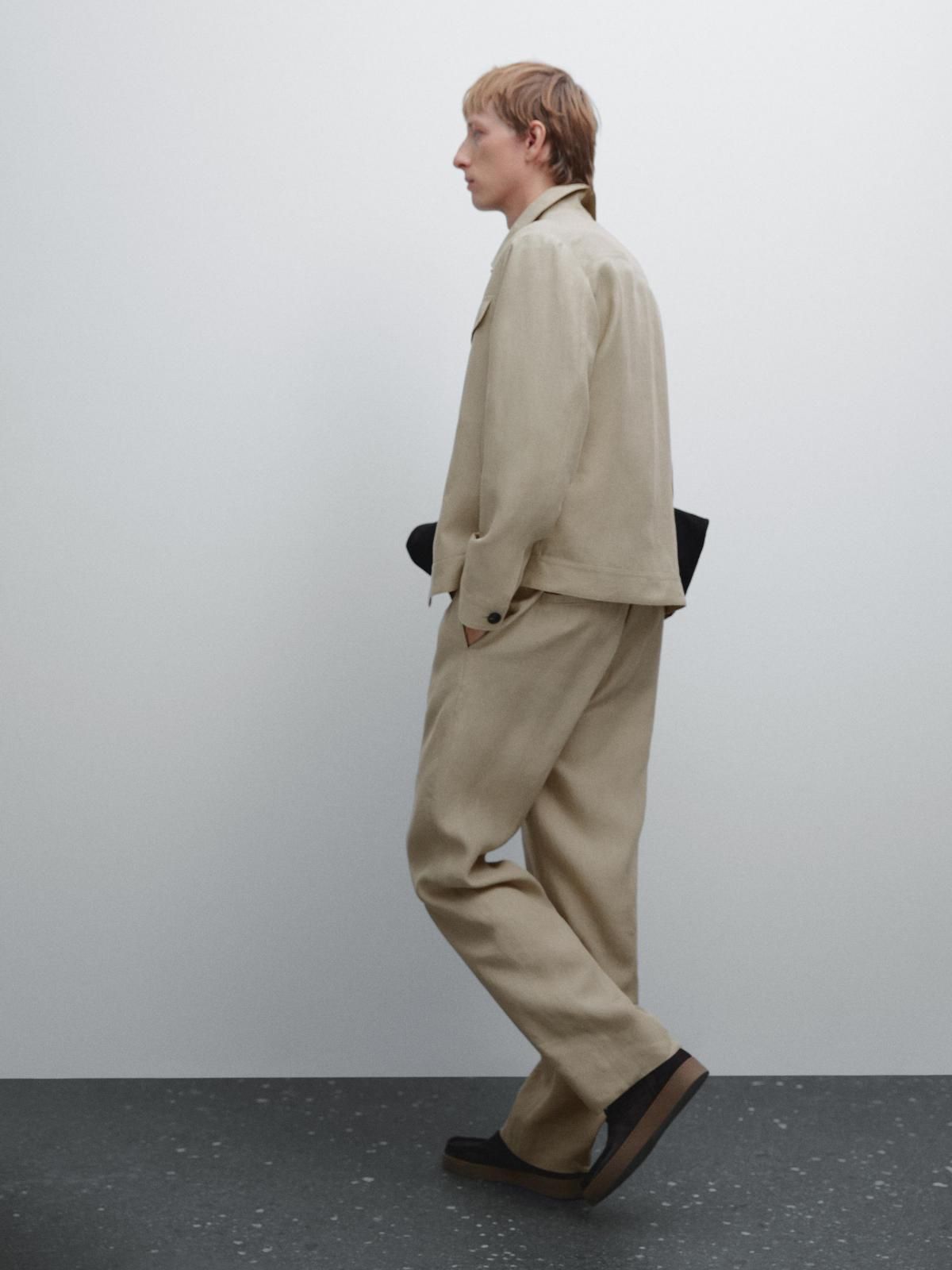 마시모두띠 프리미엄 리넨 와이드 팬츠 2862/357 BEIGE 이미지 7