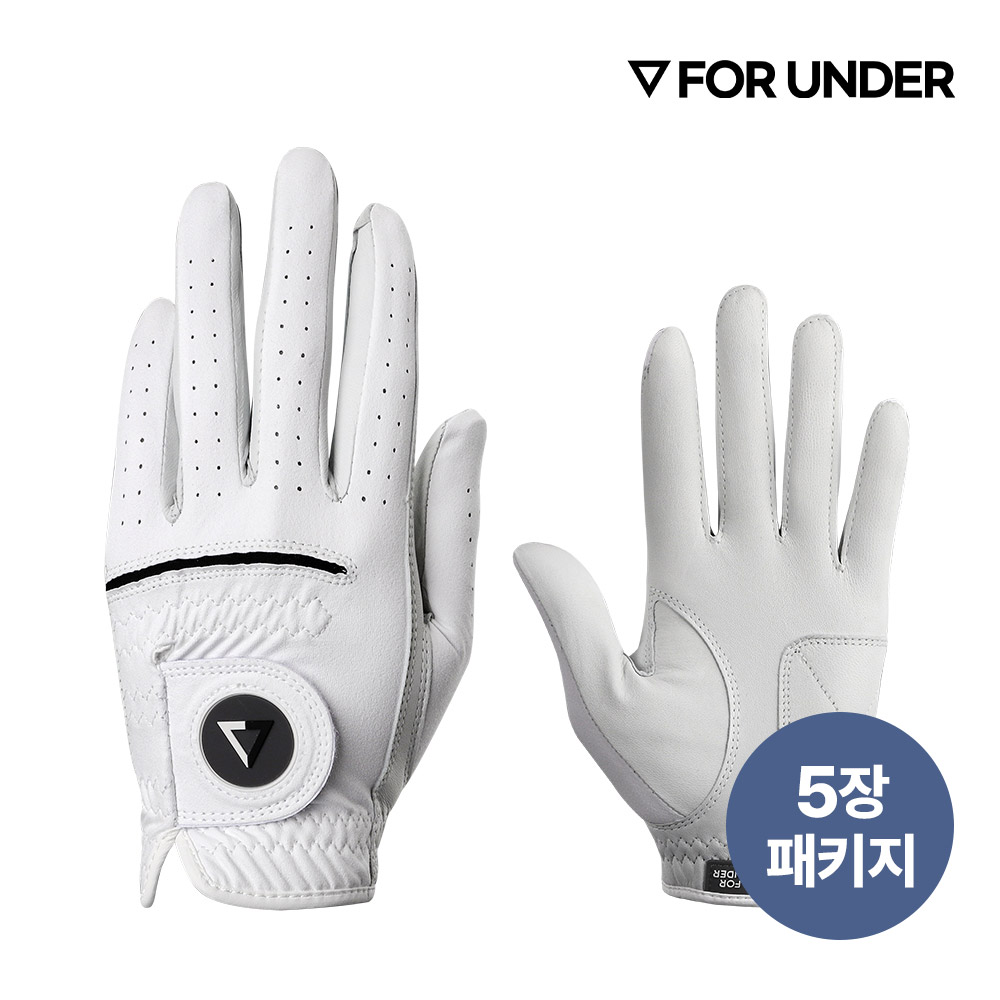 포언더 25년 신상품 반양피 골프장갑(5 장 1팩)