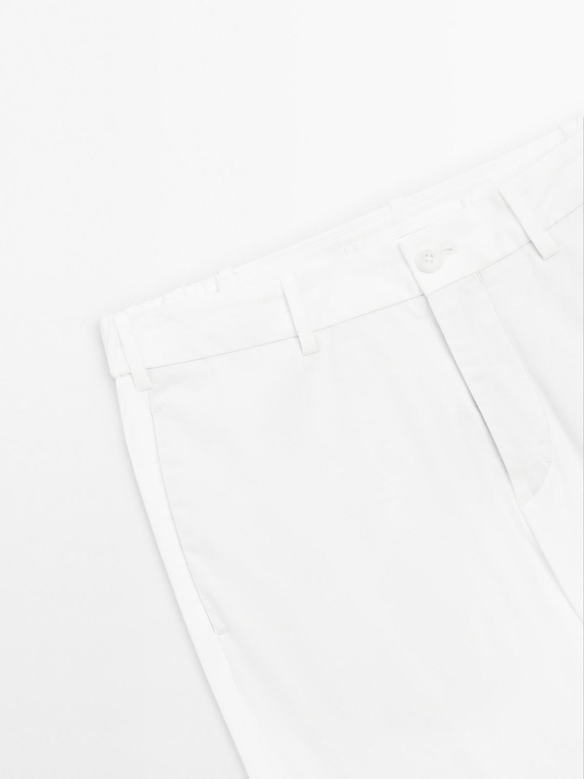 마시모두띠 코튼블렌드 슬림핏 테크니컬 슬랙스 팬츠 0021/007 WHITE - 상세 이미지 4