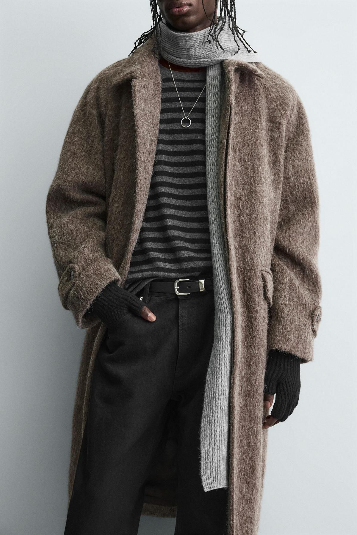 자라 울 블렌드 퍼 싱글 코트 5320/708 SAND / MARL 이미지 6