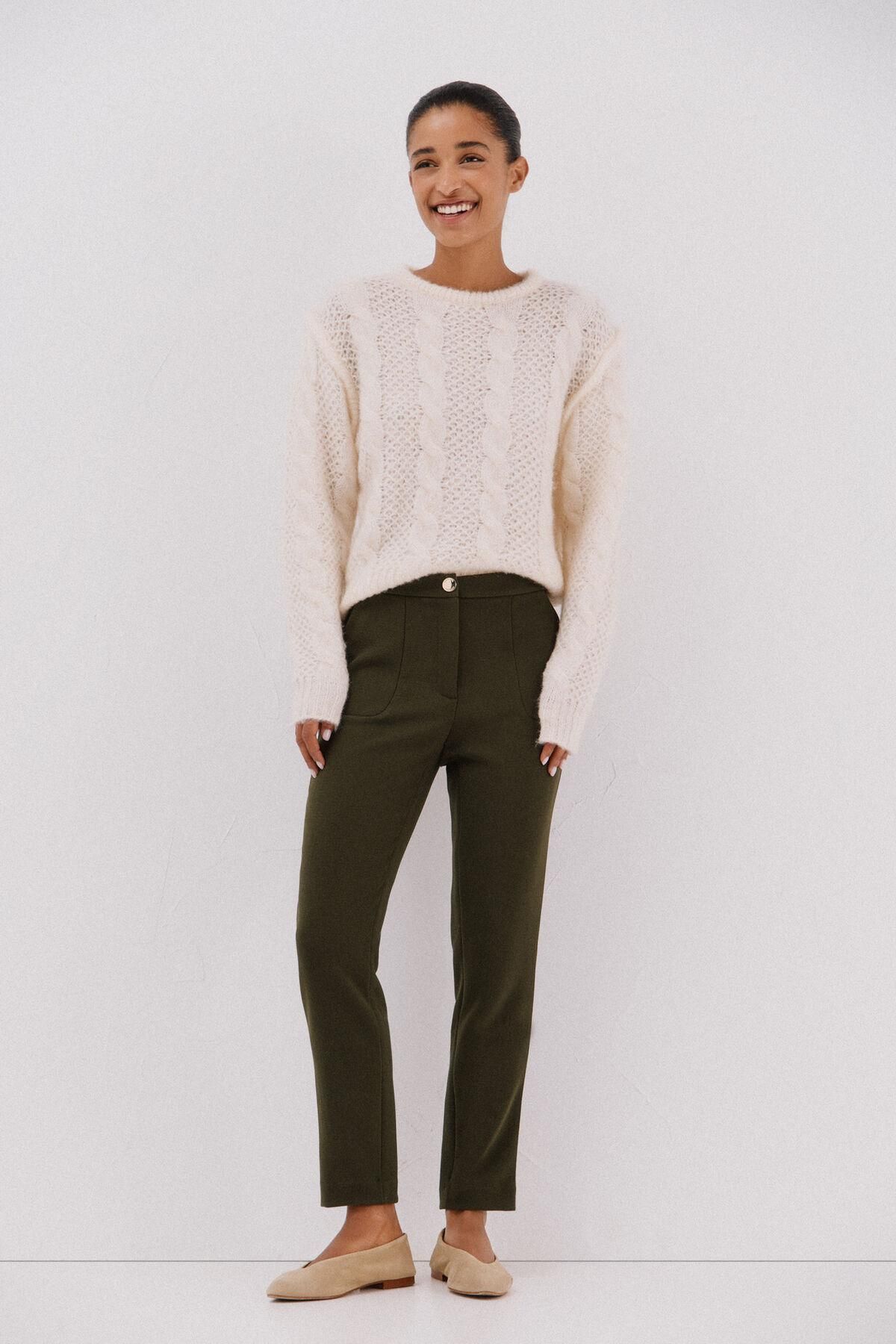 꼬르떼피엘 컴포트 스트레치 여성 슬랙스 팬츠 8722324 KAKI - 상세 이미지 2