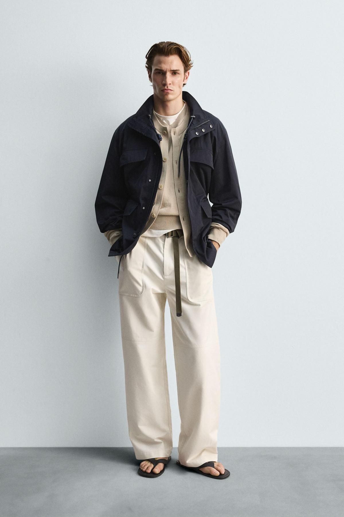자라 테크니컬 멀티포켓 하이넥 파카 1437/332 NAVY BLUE - 상세 이미지 2