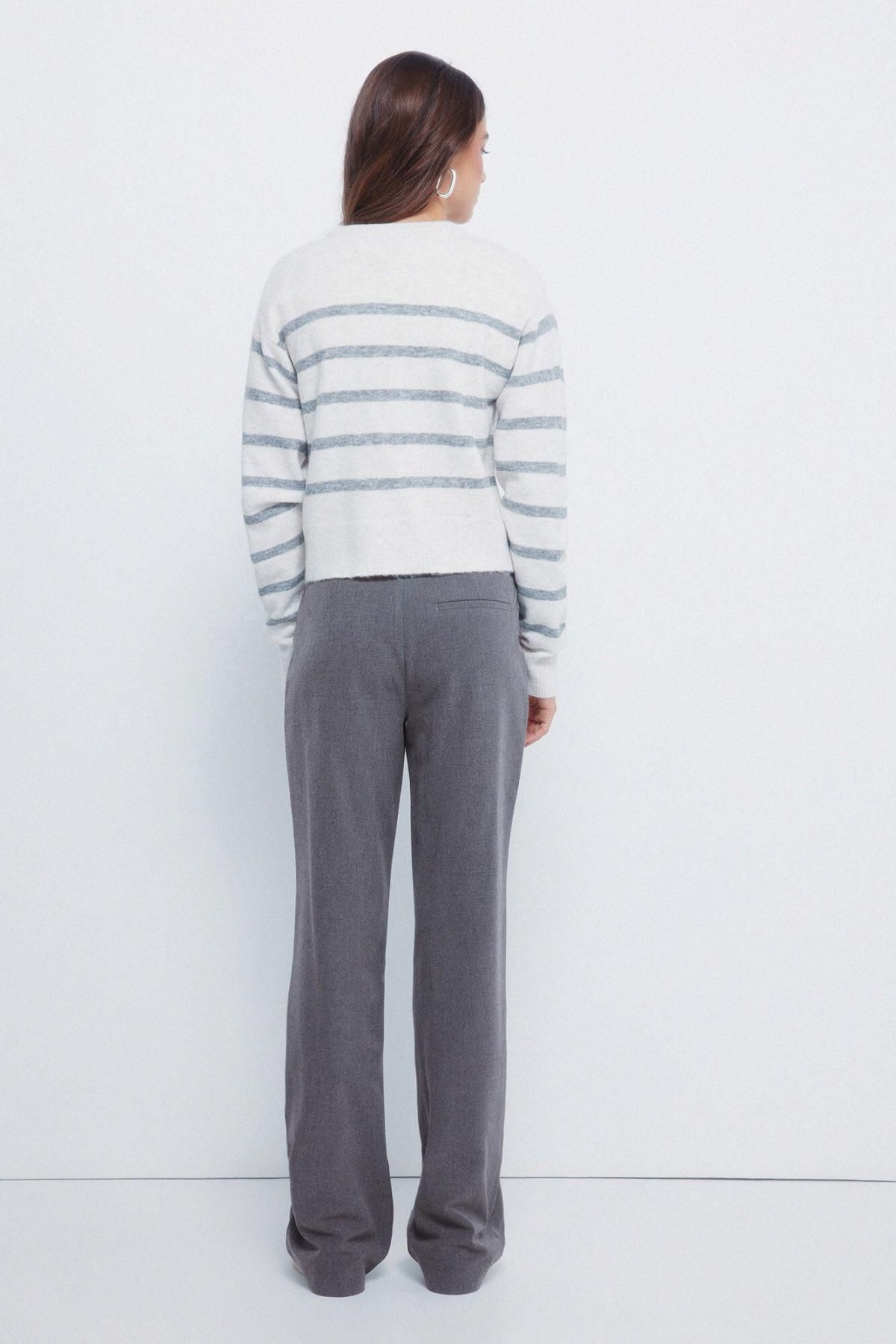 스프링필드 테일러드 하이웨이스트 스트레이트 팬츠 6832085 GRIS - 상세 이미지 4