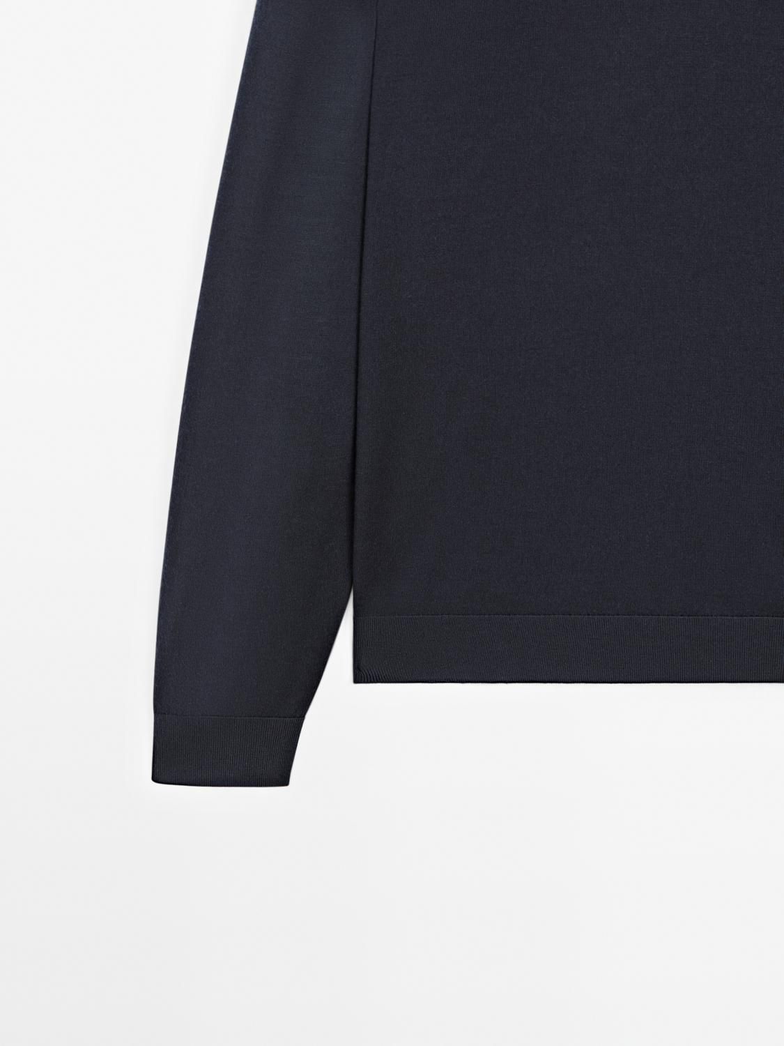 마시모두띠 프리미엄 메리노울 긴팔 폴로 니트 0937/210 NAVY BLUE - 상세 이미지 5