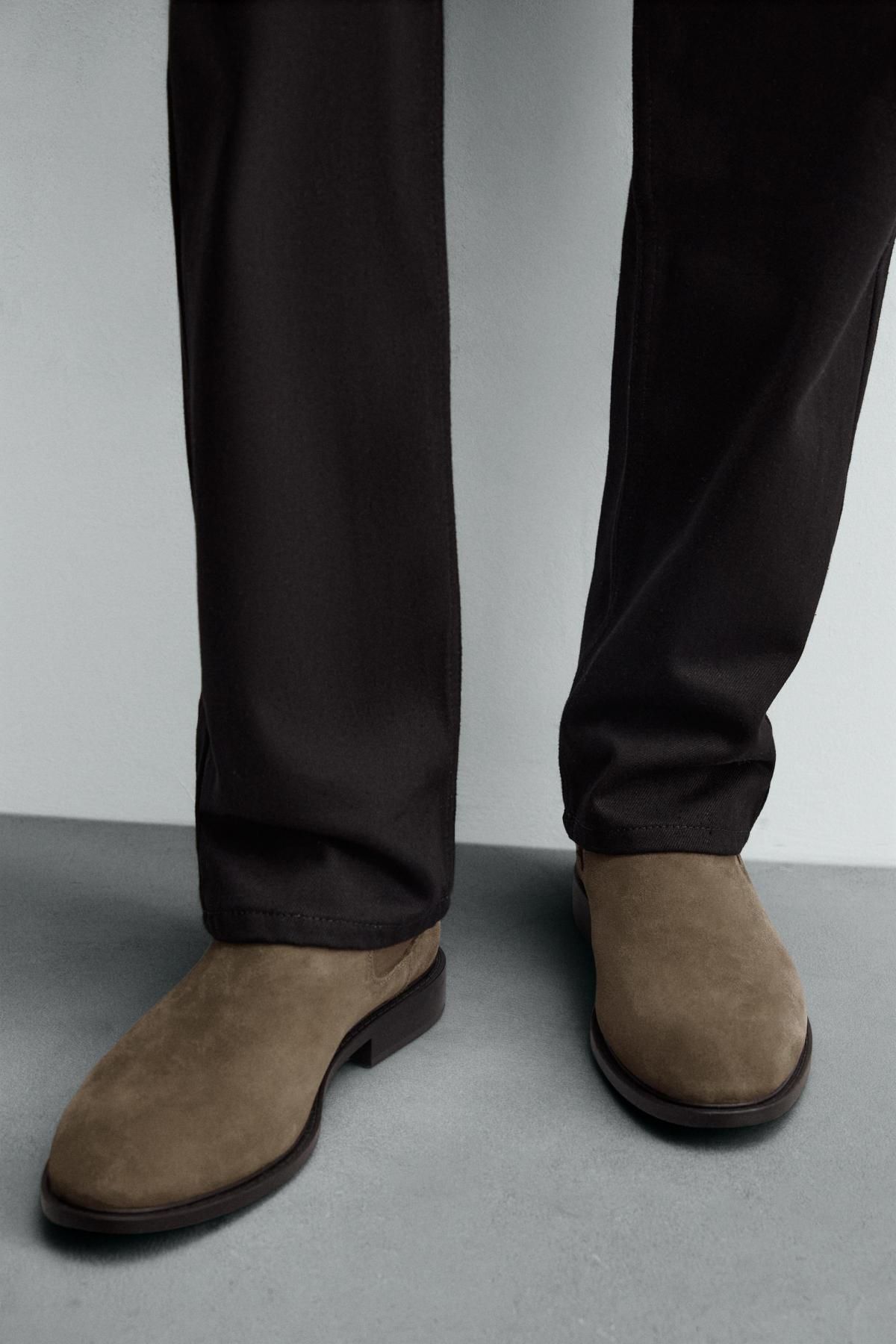 자라 스웨이드 레더 첼시부츠 2003/620 TAUPE GREY - 상세 이미지 4
