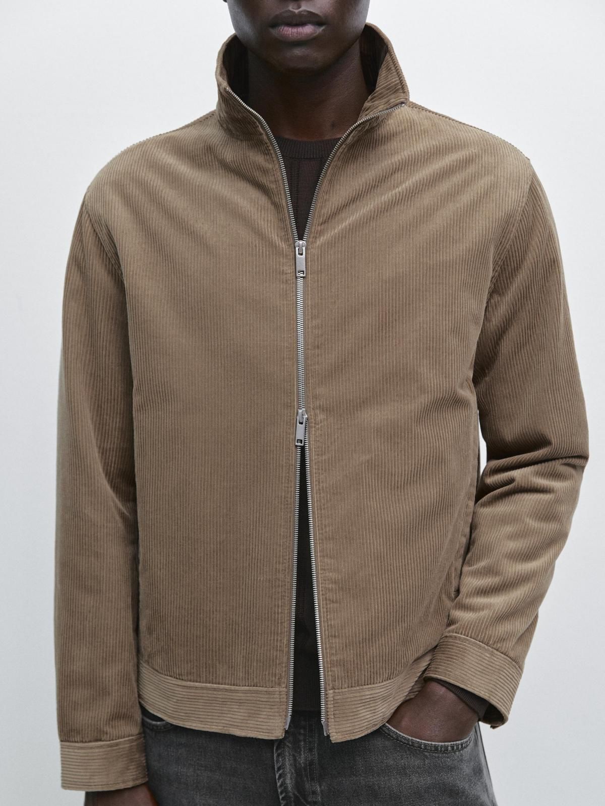 마시모두띠 코듀로이 하이넥 집업 재킷 3127/418 BEIGE - 상세 이미지 3