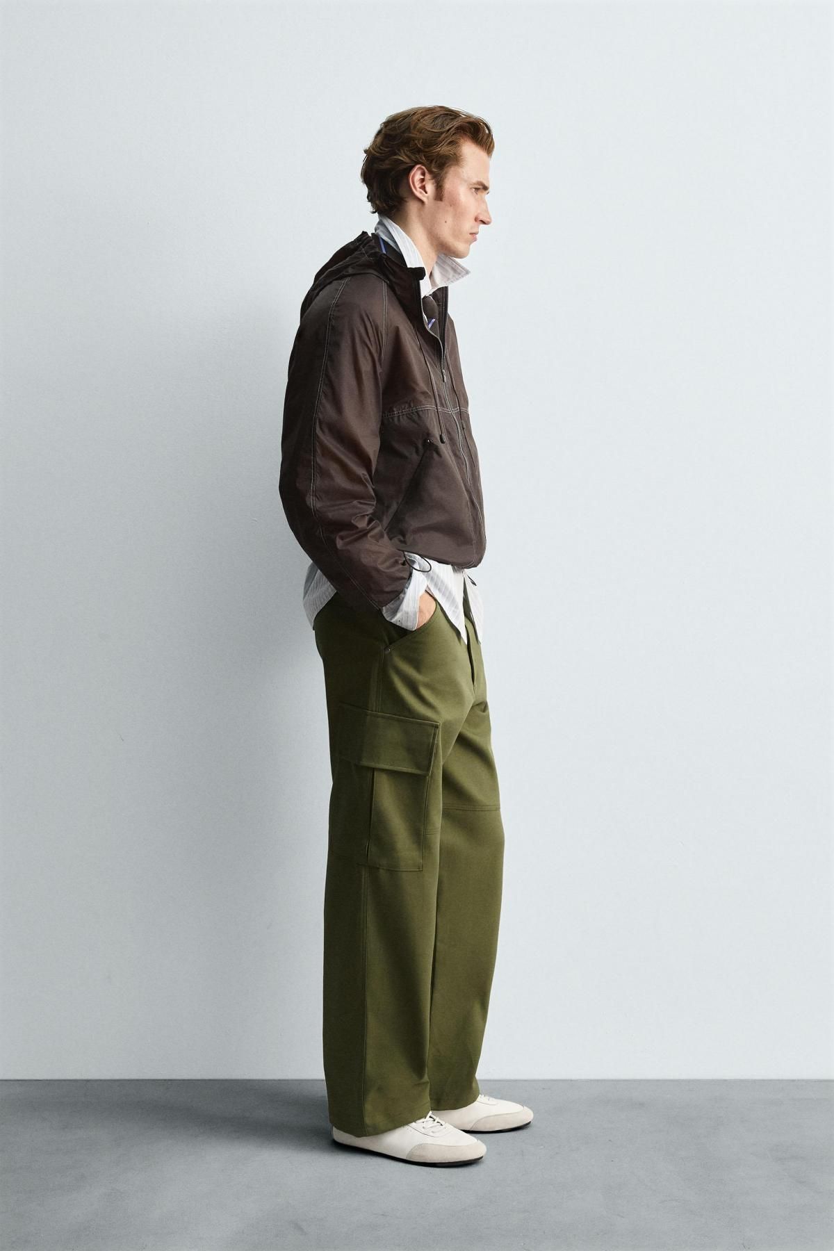 자라 테크니컬 윈드브레이커 자켓 1732/301 BROWN - 상세 이미지 5