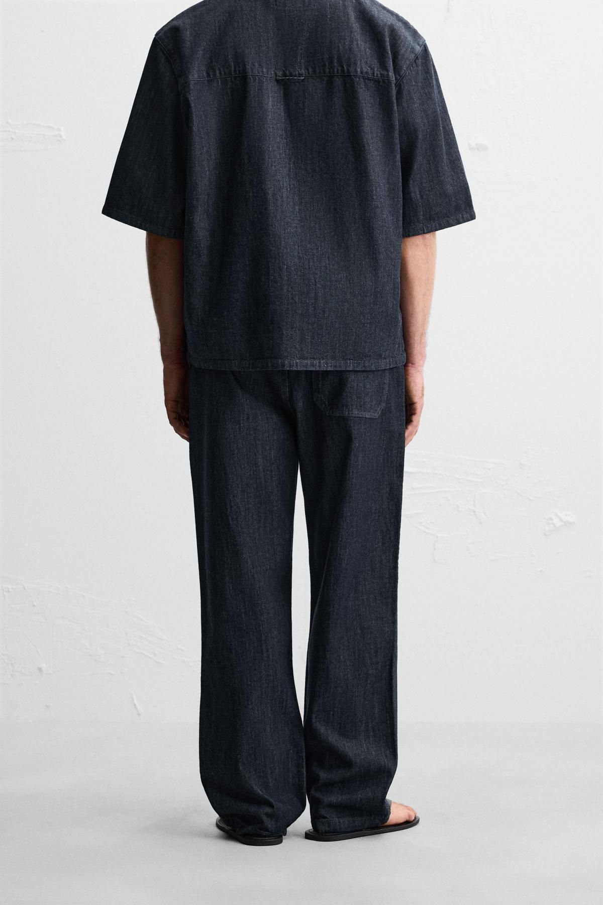 자라 릴랙스핏 데님 조거 팬츠 1455/305 INDIGO - 상세 이미지 4