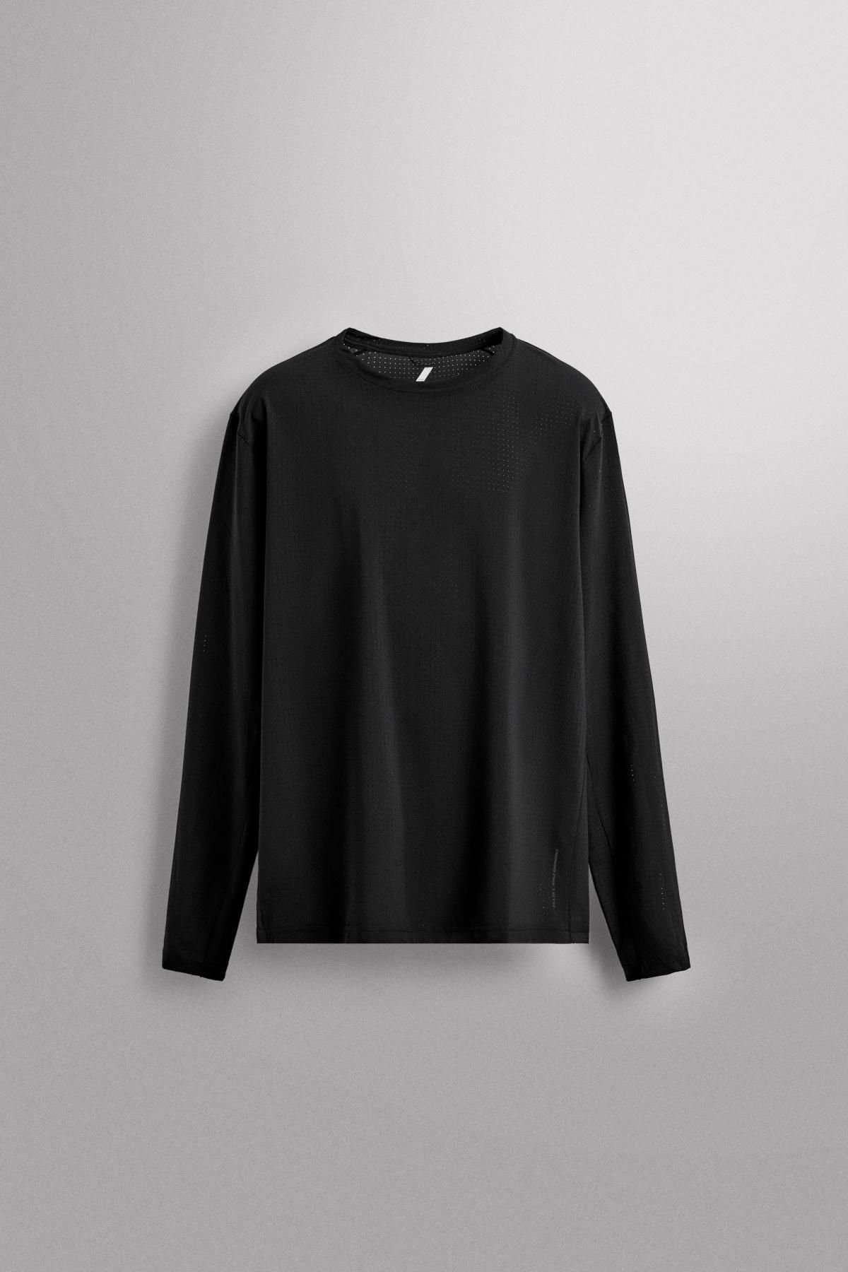 자라 테크니컬 펀칭 퀵드라이 긴팔 티셔츠 4387/416 BLACK - 메인 이미지