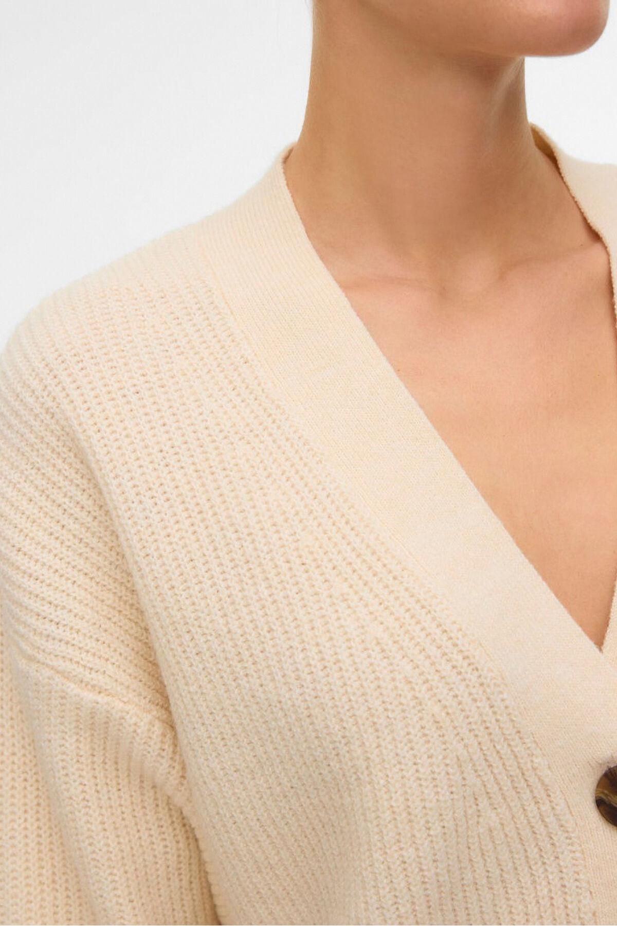 베로모다 브이넥 크롭 니트 가디건 아이보리 여성 3762211 BEIGE - 상세 이미지 3
