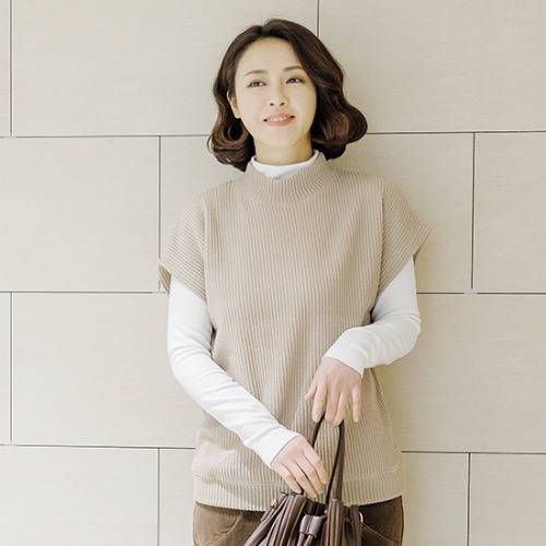 엄마옷 조이마담 T50824 골지 니트 티셔츠 중년여성의류 - 상품 이미지