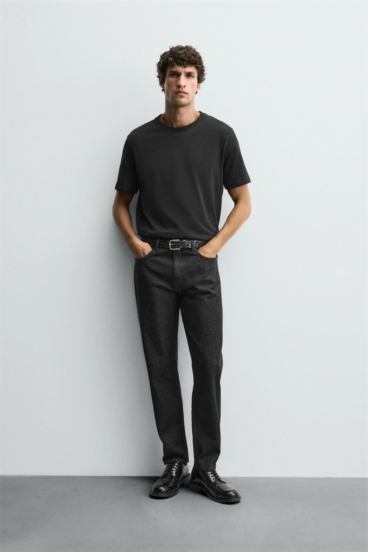 자라 슬림핏 블랙 데님 청바지 0840/307 BLACK - 상세 이미지 2