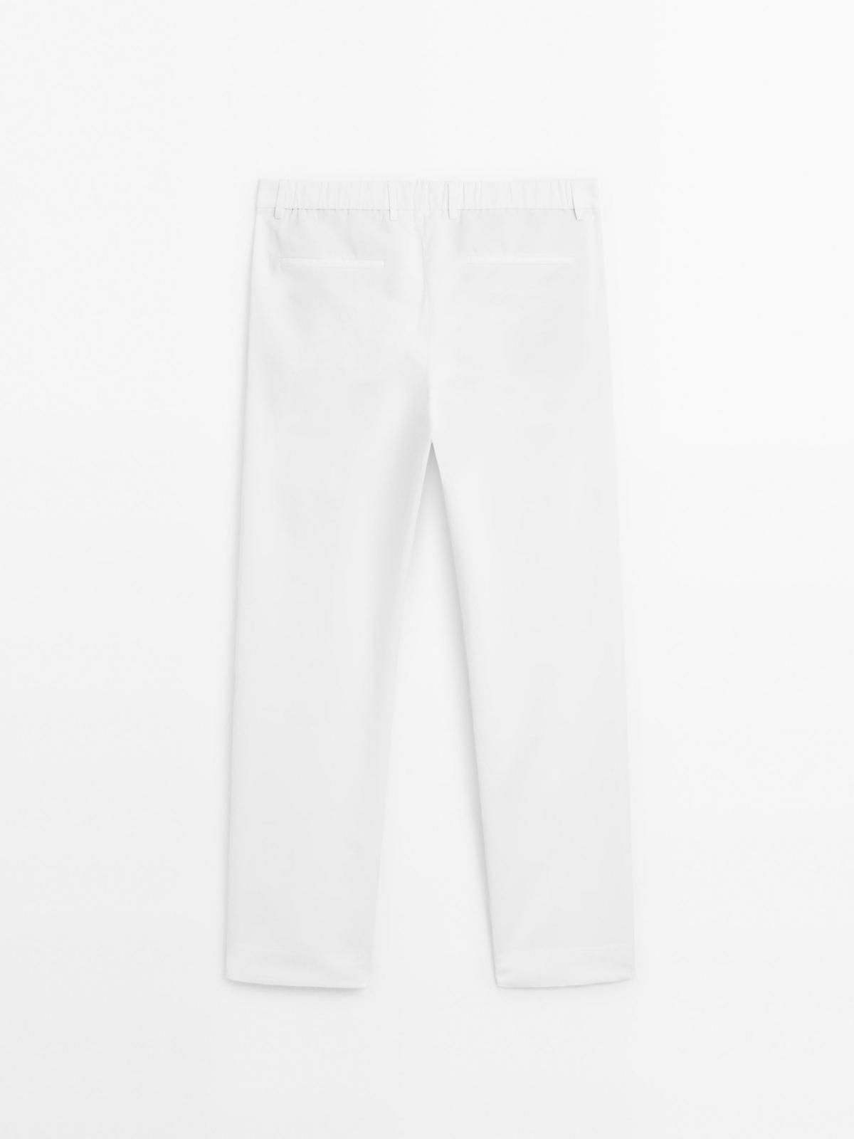 마시모두띠 화이트 와이드 벌룬핏 더블다트 팬츠 0016/008 OFF WHITE - 상세 이미지 4