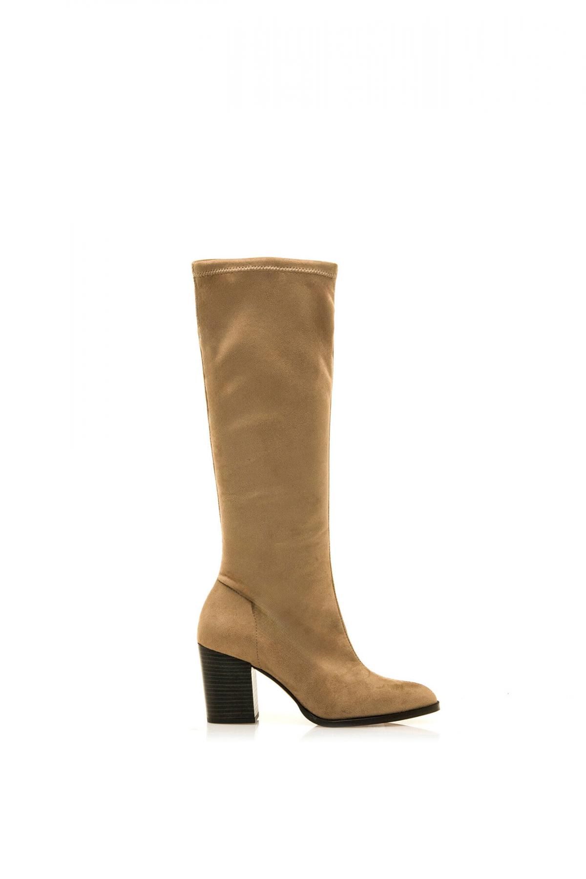 엠티엔지 스웨이드 롱 부츠 스트레치 베이지 1522675 BEIGE - 상품 이미지