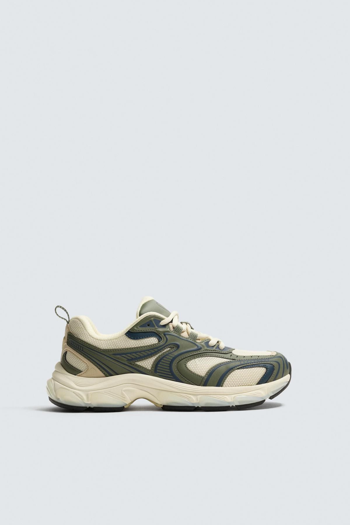 자라 테크니컬 청키 러닝 스니커즈 2343/620 GREEN - 상품 이미지