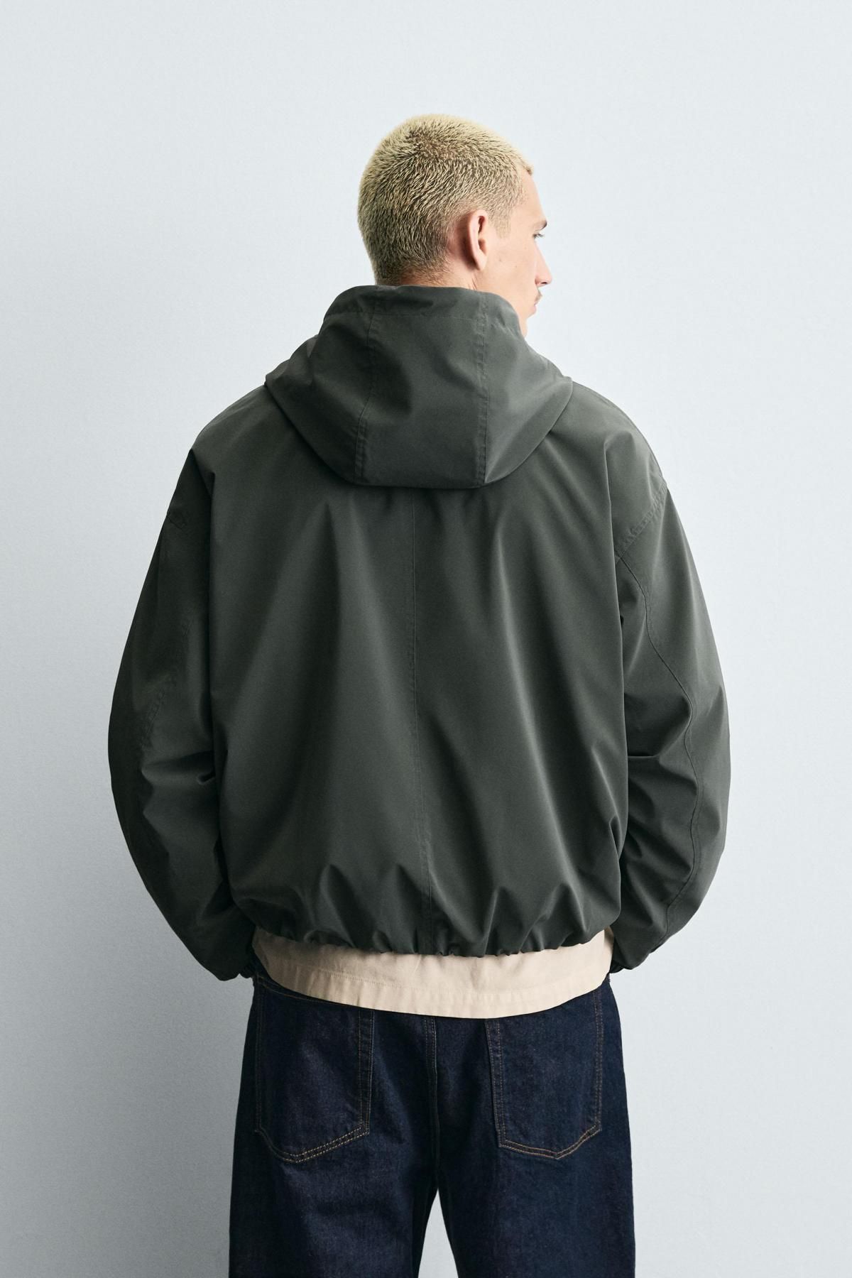 자라 테크니컬 후드 집업 자켓 3046/451 BLUE / GREY - 상세 이미지 4
