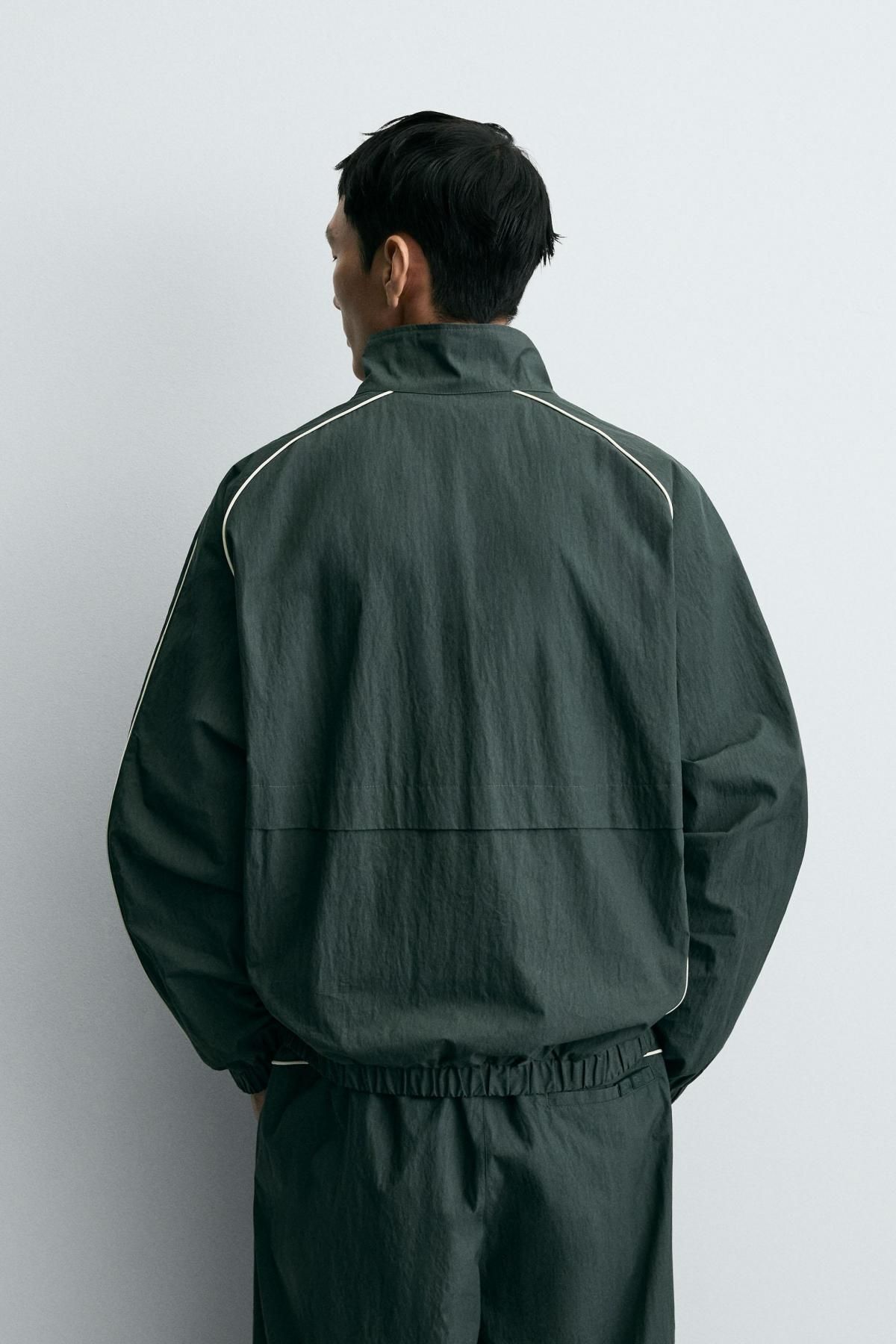 자라 테크니컬 라인 포인트 집업 재킷 3918/360 GREEN - 상세 이미지 4