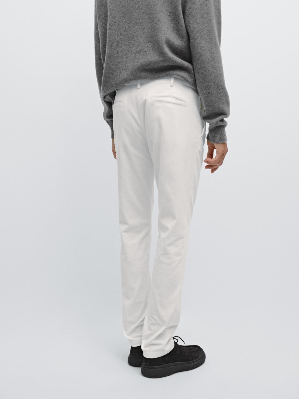 마시모두띠 코듀로이 슬림핏 웨이스트팬츠 남성 0028/011 OFF WHITE - 상세 이미지 3