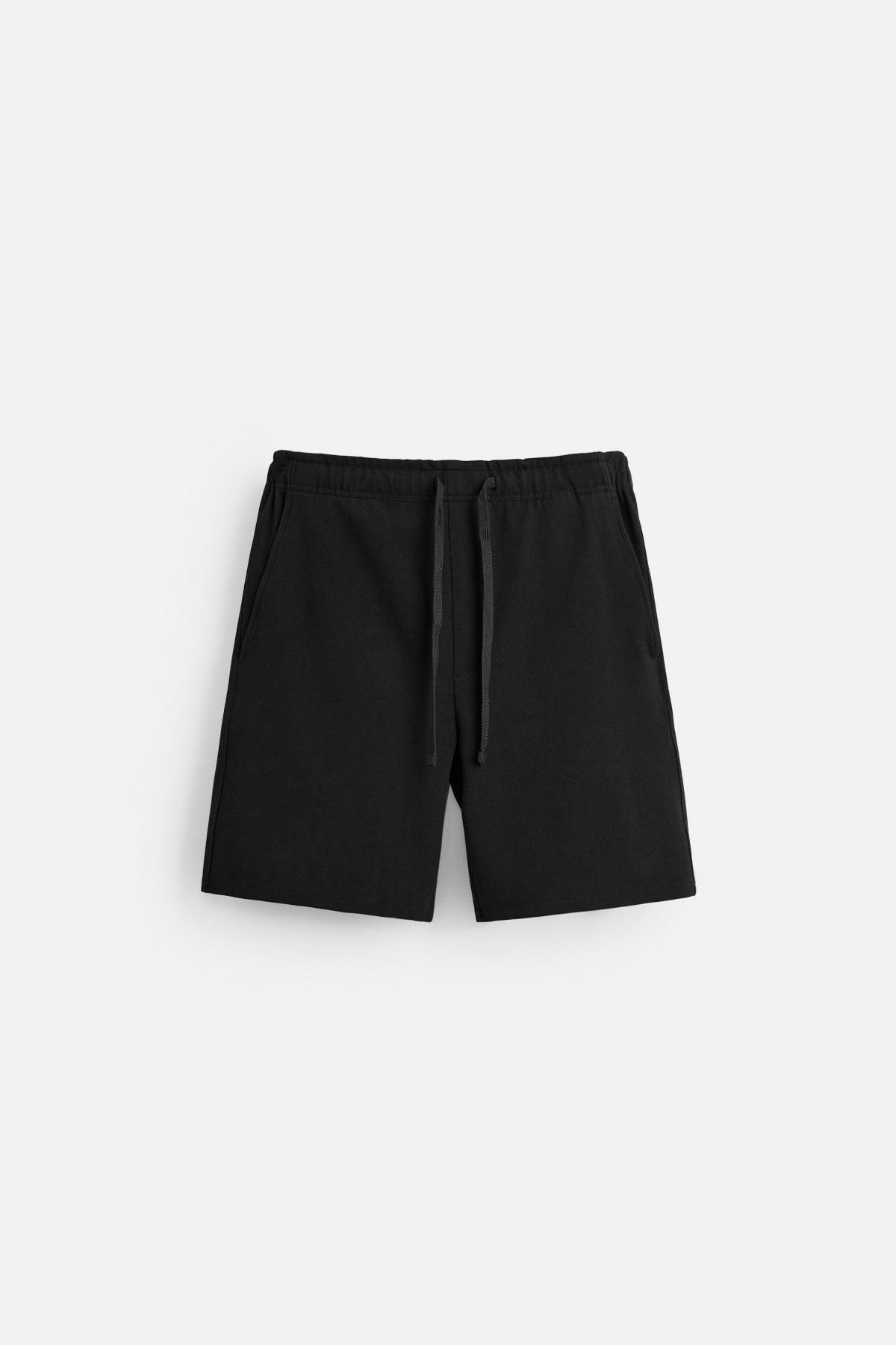 자라 테크니컬 스트레치 컴포트 버뮤다 반바지 7484/408 BLACK - 메인 이미지