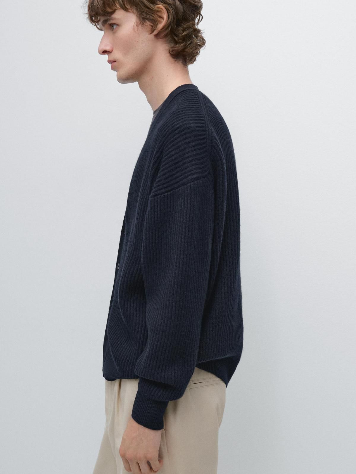 마시모두띠 울블렌드 네이비 브이넥 니트 가디건 1045/228 NAVY BLUE - 상세 이미지 5