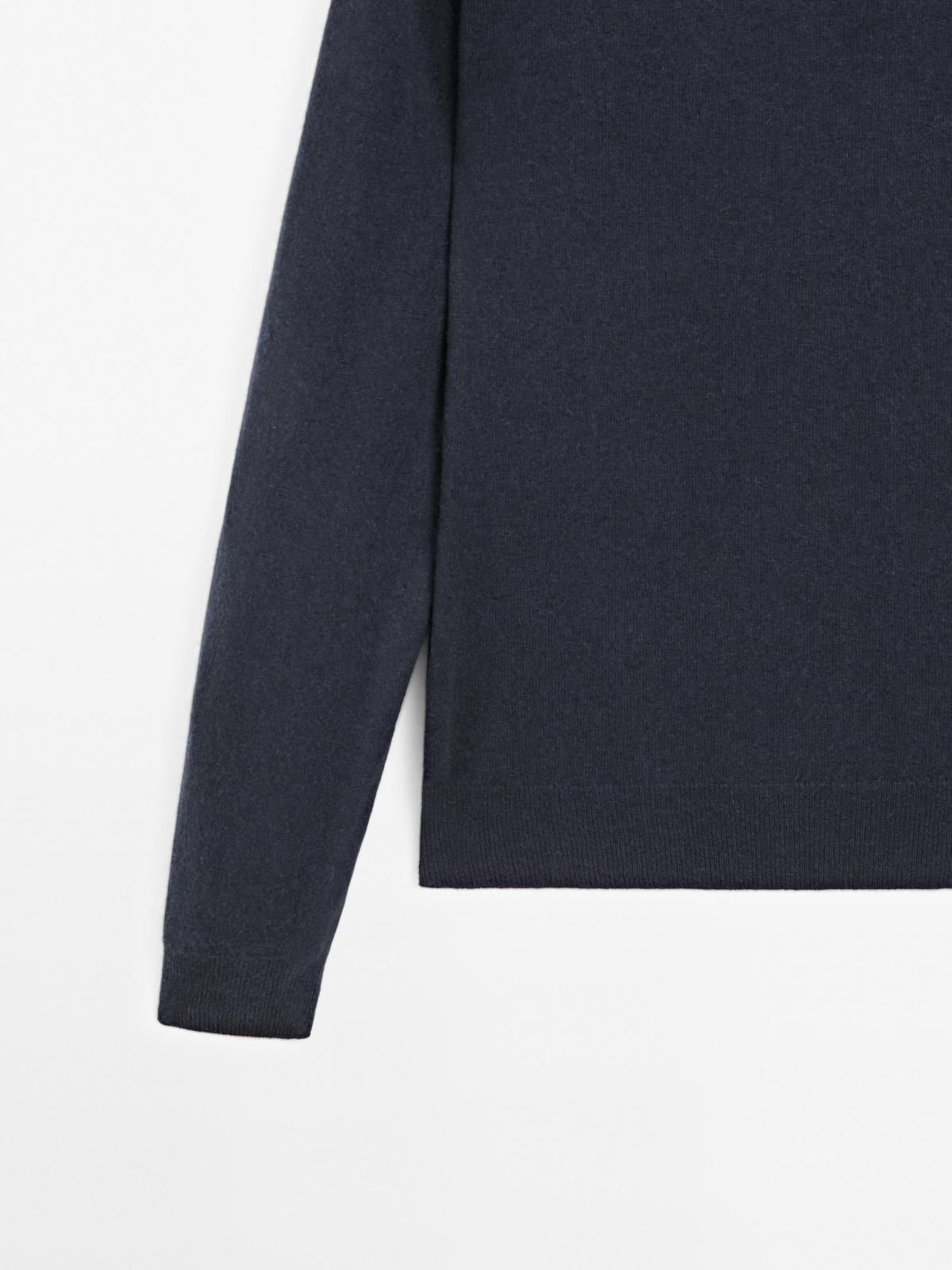 마시모두띠 프리미엄 캐시미어 라운드 니트 스웨터 0901/215 NAVY BLUE - 상세 이미지 4