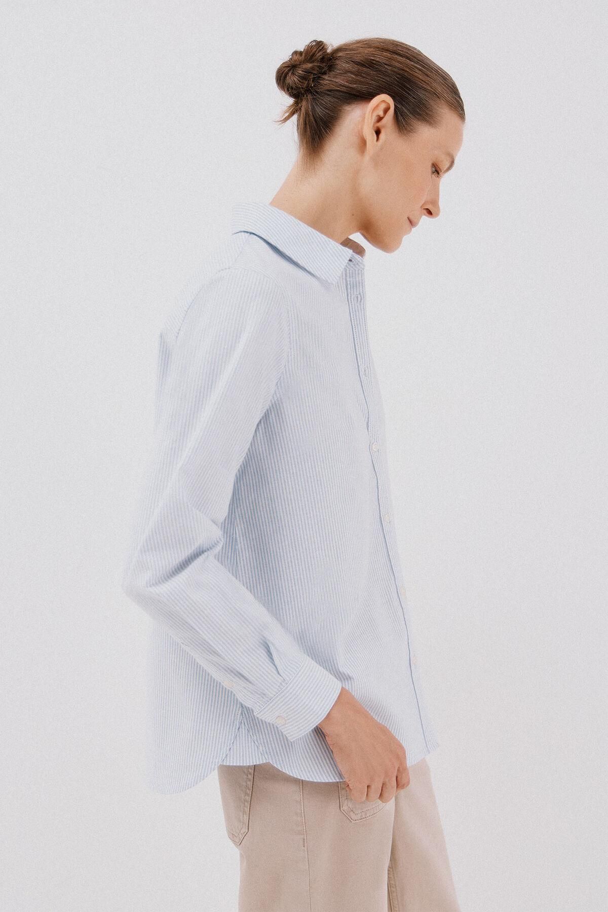 꼬르떼피엘 클래식 옥스포드 긴팔 셔츠 5622841 ESTAMPADO AZUL - 상세 이미지 4