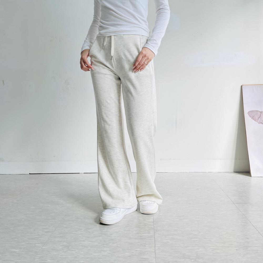 기모 노기모 나팔바지 부츠컷 트레이닝팬츠 키작녀바지 숏기장 롱기장 - 상세 이미지 2