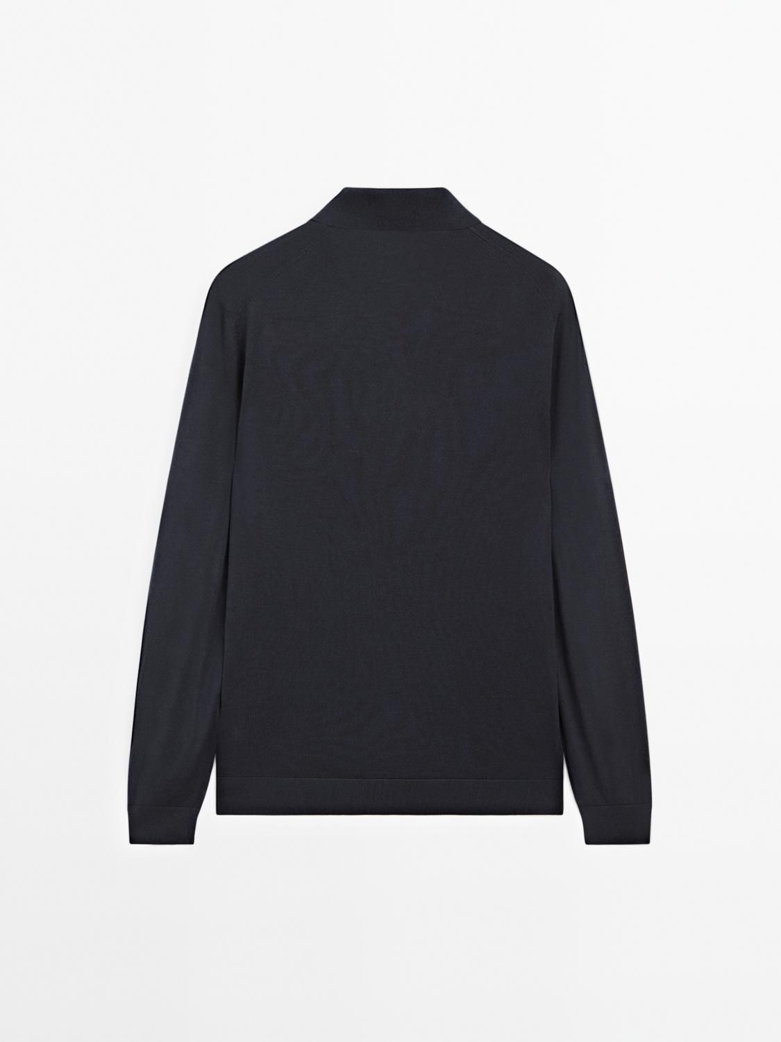 마시모두띠 프리미엄 메리노울 긴팔 폴로 니트 0937/210 NAVY BLUE - 상세 이미지 4