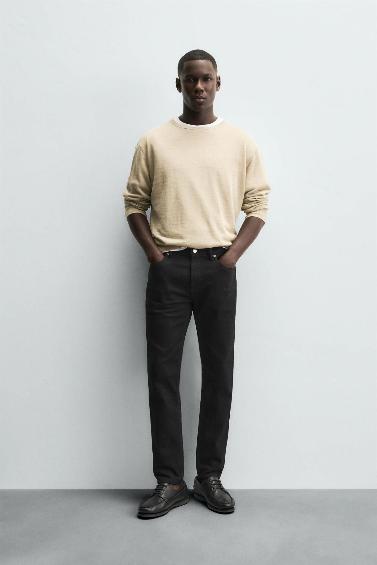 자라 블랙 슬림핏 데님 베이직 청바지 0774/350 BLACK - 상세 이미지 2