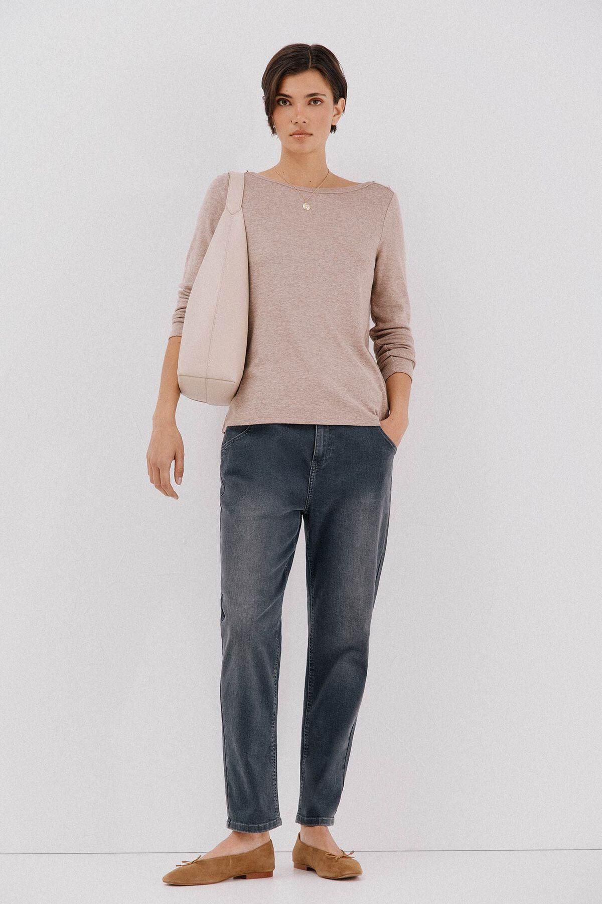 꼬르떼피엘 베이직 보트넥 버튼 소프트 긴팔 티셔츠 5682233 BEIGE - 상세 이미지 2