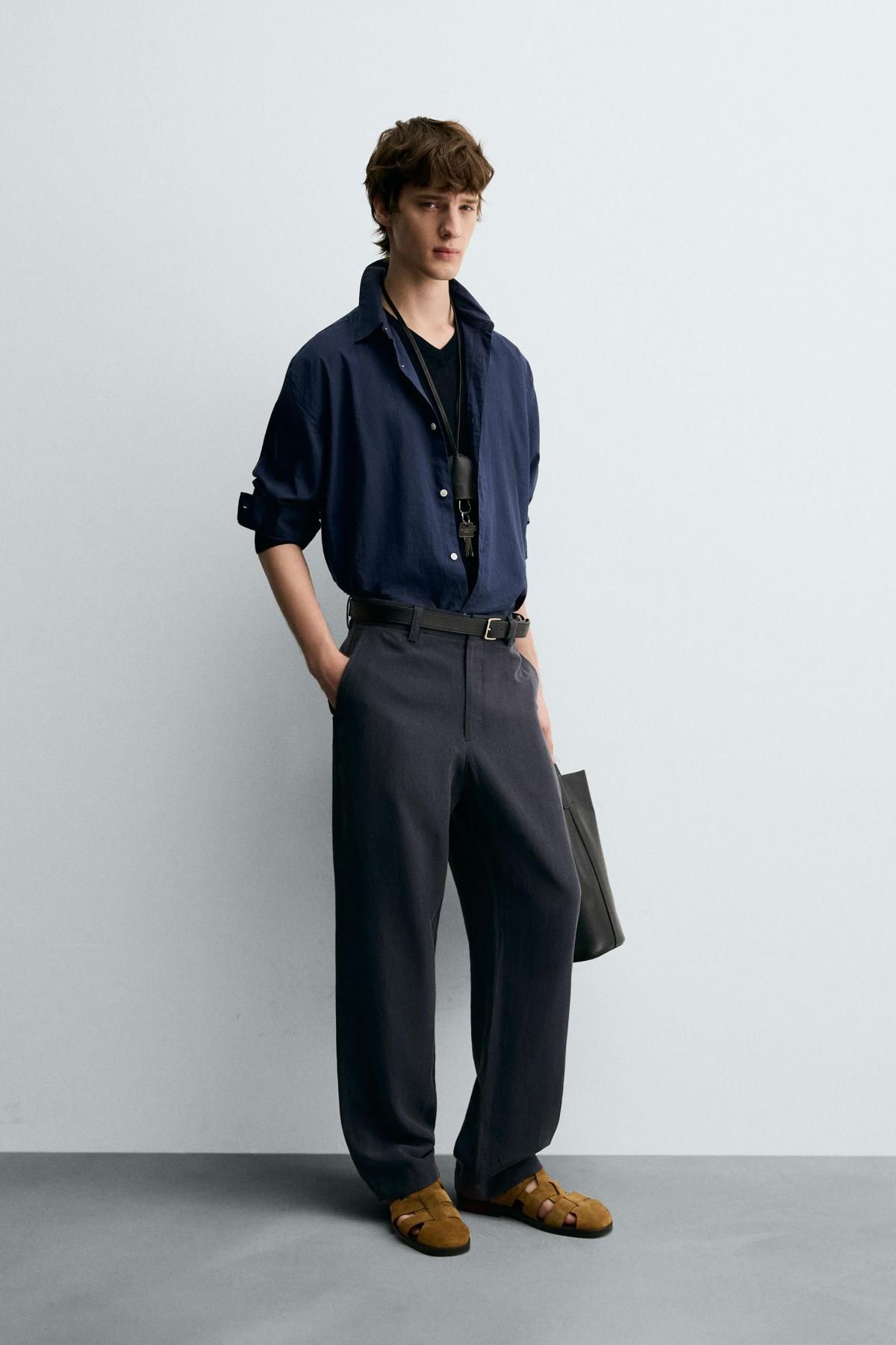 자라 테크니컬 라이트 스트레이트 팬츠 0706/362 DARK NAVY - 상세 이미지 4