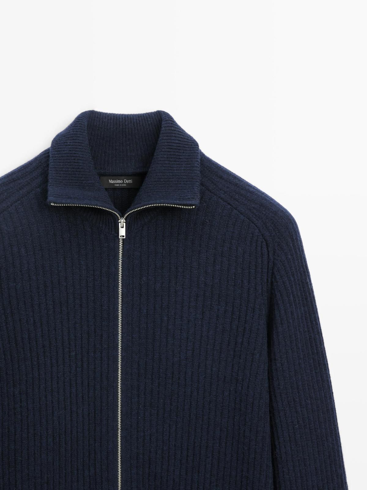 마시모두띠 울블렌드 네이비 집업 니트 가디건 1073/231 NAVY BLUE 이미지 6